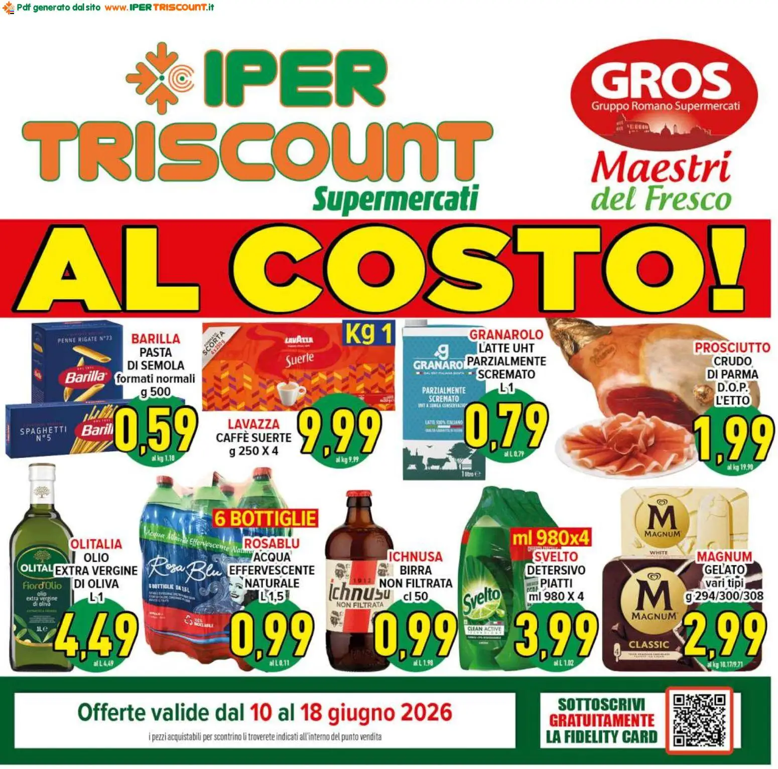 Volantino Ipertriscount del 10/06/2026 | Pagina: 1 | Prodotti: Birra, Acqua, Olio, Olio di Oliva