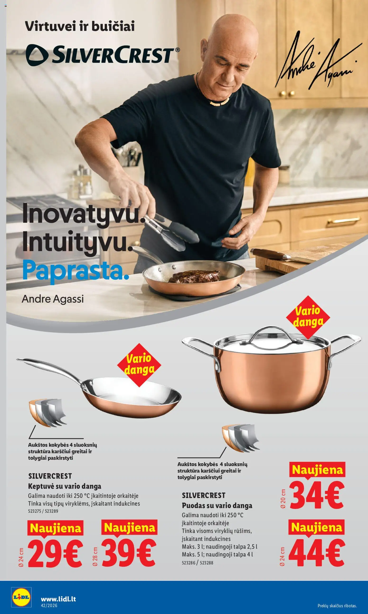 LIDL akcijos nuo 2026.10.12 | Puslapis: 18 | Prekių: Keptuvė, Puodas
