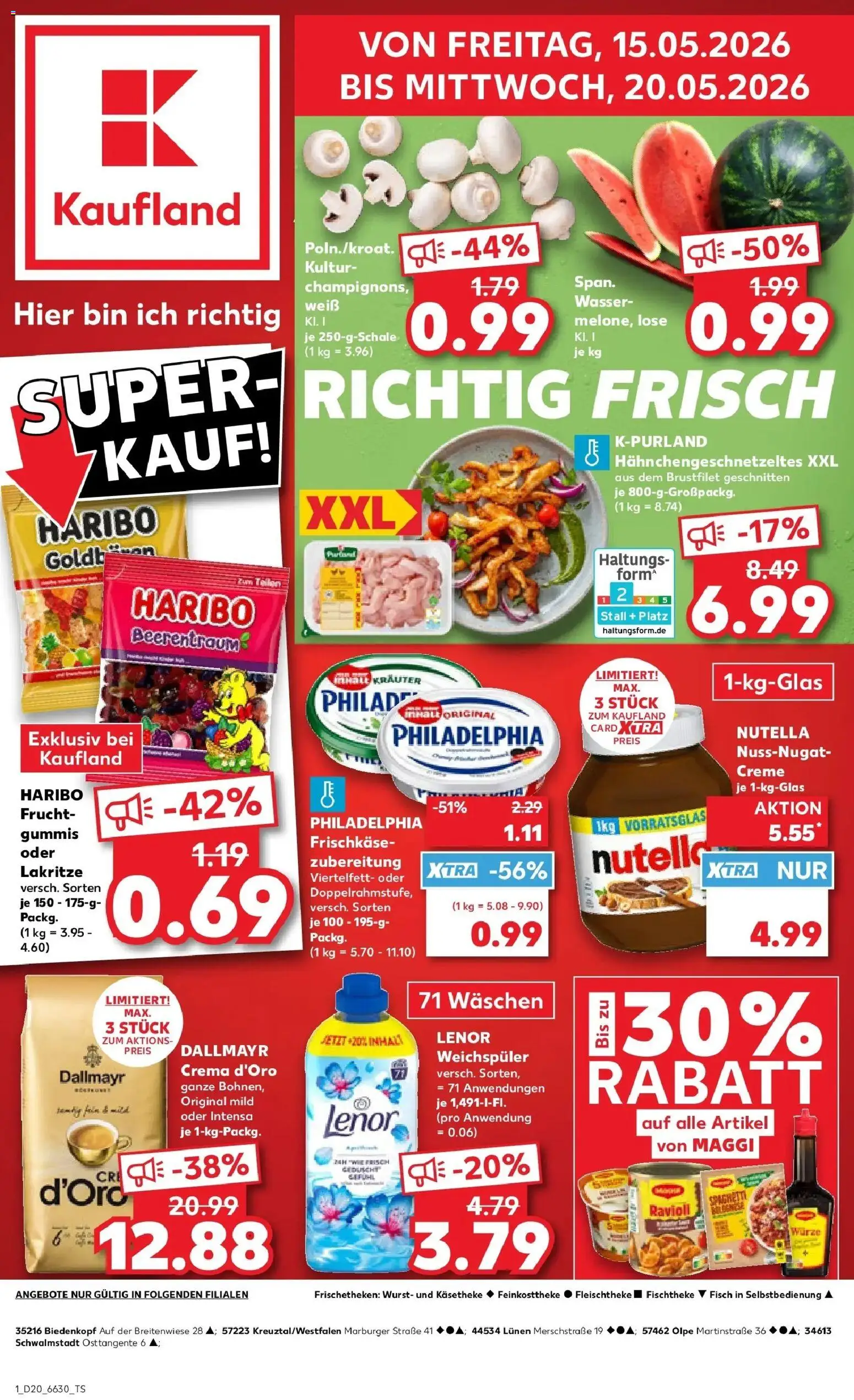 Kaufland Prospekt Olpe	 – gültig ab 10.05.2026 | Seite: 8 | Produkte: Haribo, Fisch, Wasser, Frischkase