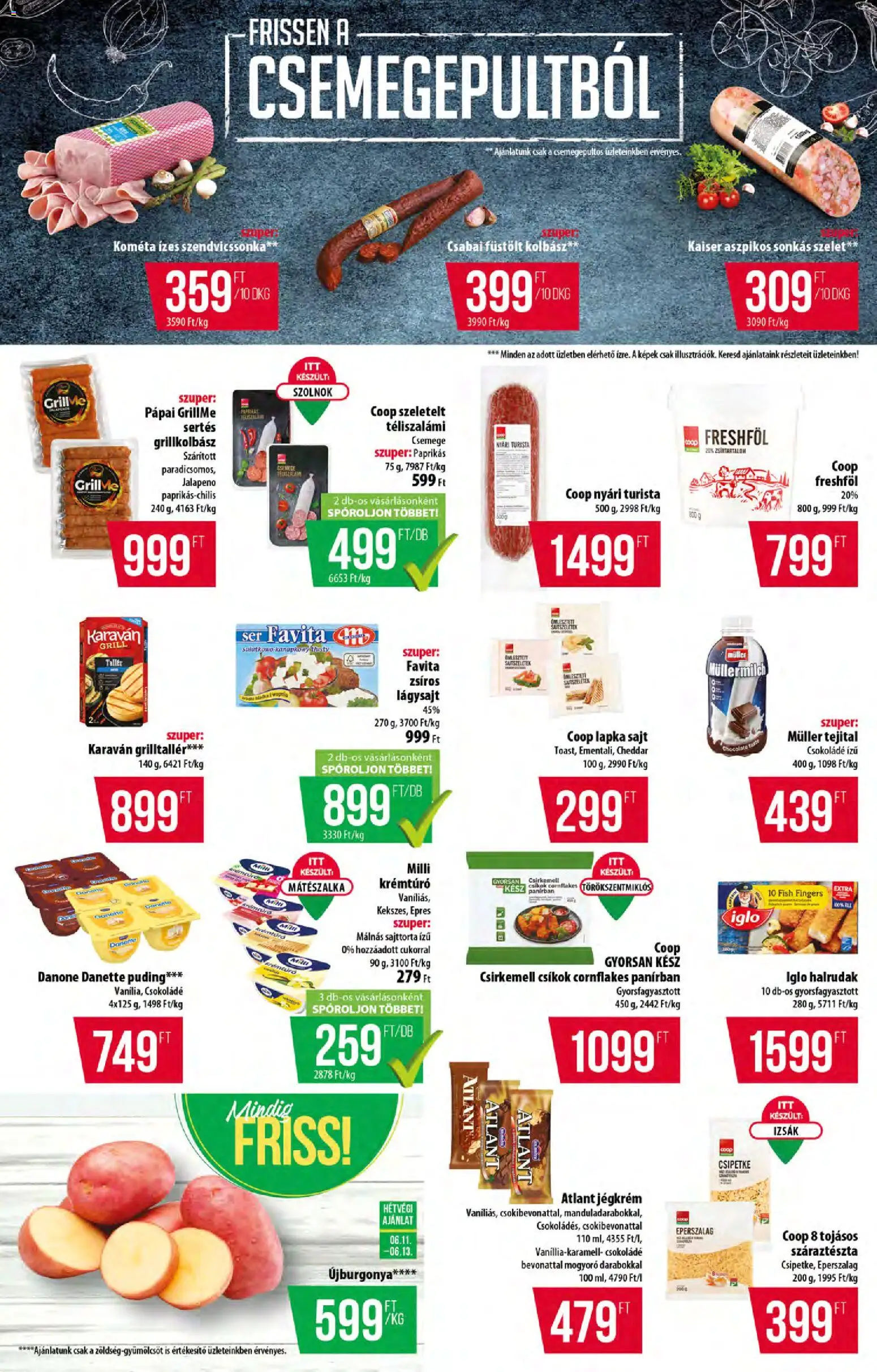 COOP akciós ujság - amely érvényes a következő dátumtól: 11.06.2026 | Oldal: 2 | Termékek: Grill, Sajttorta, Sajt, Csokoládé