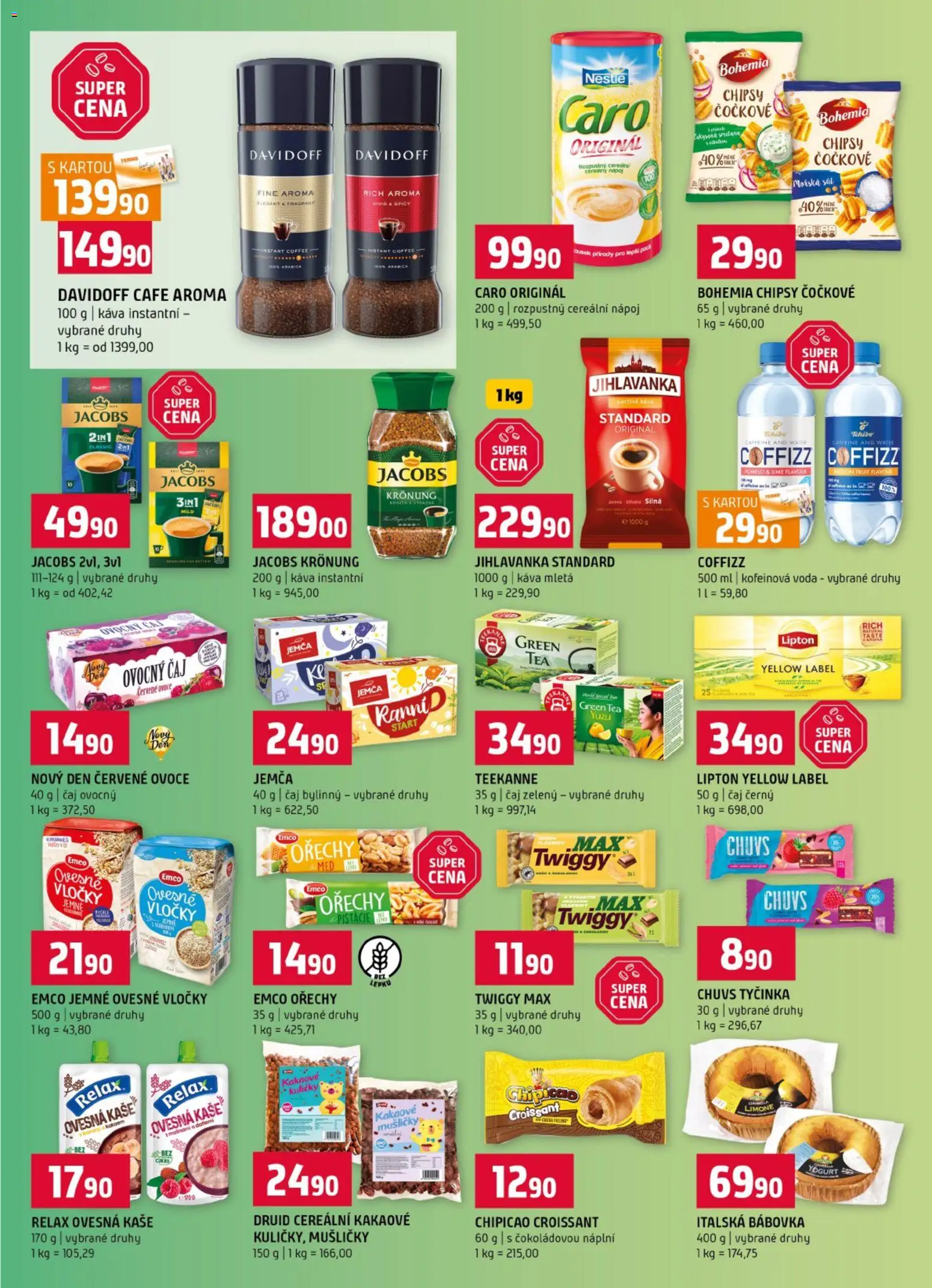 Terno leták od 10.06.2026 | Strana: 9 | Produkty: Káva, Čaj, Ovesná kaše, Kaše
