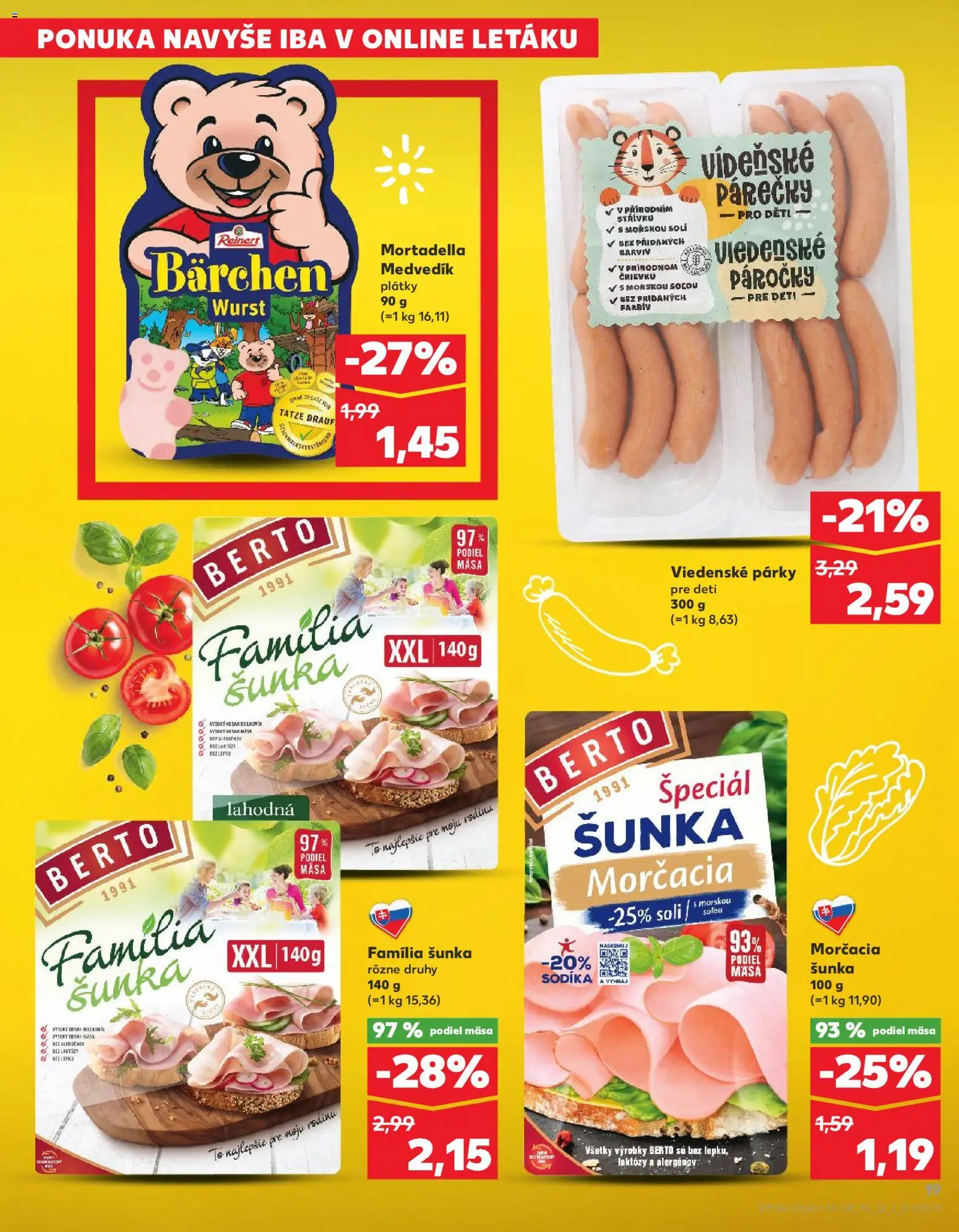 Kaufland SK akciós ujság - amely érvényes a következő dátumtól: 21.05.2026 | Oldal: 19 | Termékek: Mortadella