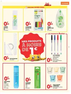 Auchan - Prévisualisation de Auchan Rentrée scolaire hypers valide à partir de 04/08/2026 | Page: 3 | Produits: Highlighter, Crayons de couleur, Surligneur, Colle