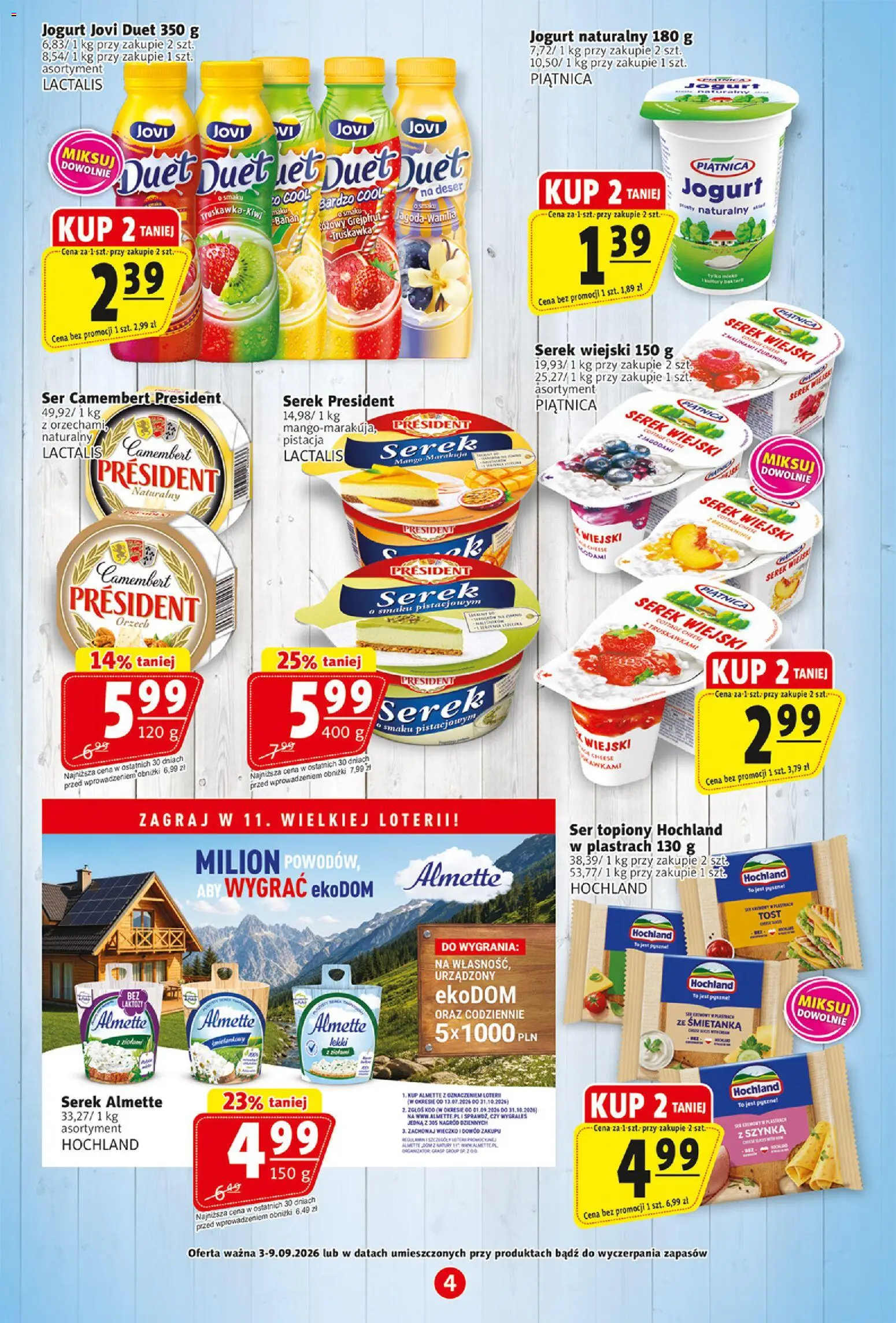 Prim Market gazetka od 03.09.2026 | Strona: 4 | Produkty: Ser topiony, Camembert, Ser, Grejpfrut