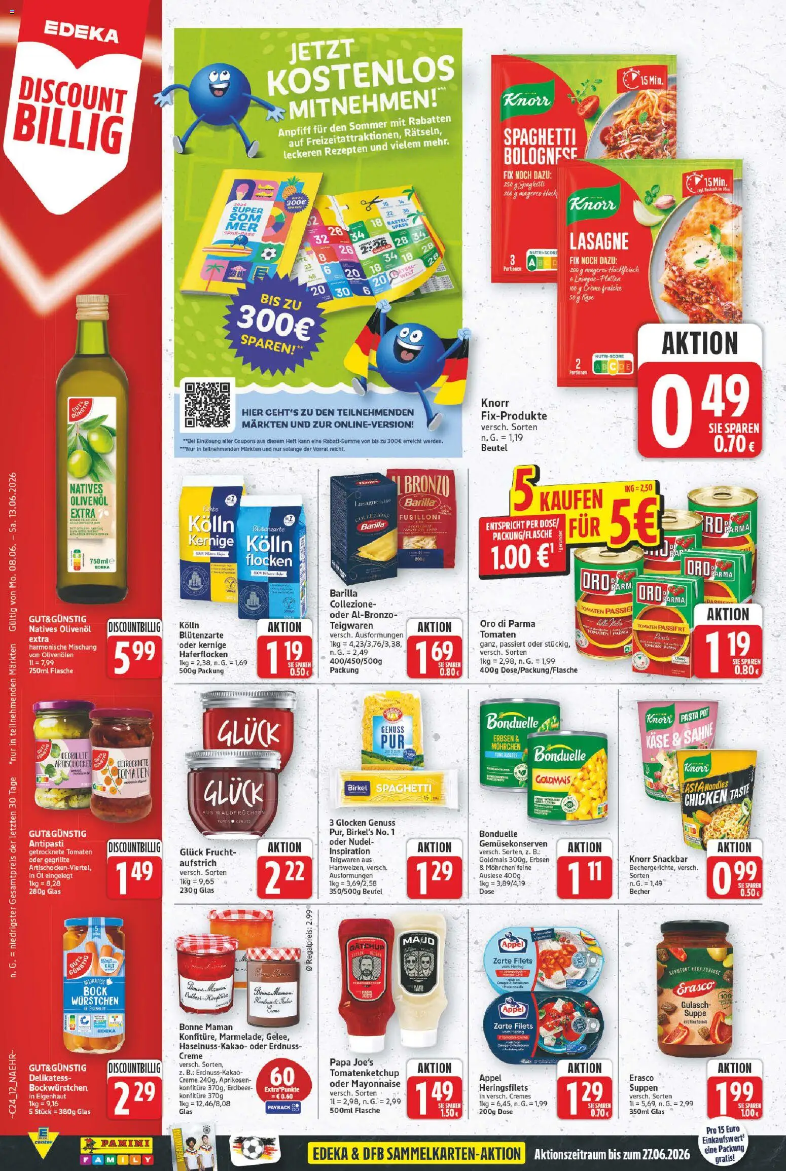 E center Prospekt – gültig ab 08.06.2026 | Seite: 14 | Produkte: Tomaten, Knorr, Sahne, Erbsen