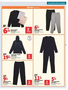 Auchan - Prévisualisation de PANTALON HOMME INEXTENSO, Forme chino 98% coton 2% élasthanne Du 38 au 52 valide à partir de 18/08/2026 | Page: 39 | Produits: Pantalon homme, Coton, T-shirt, Pantalon