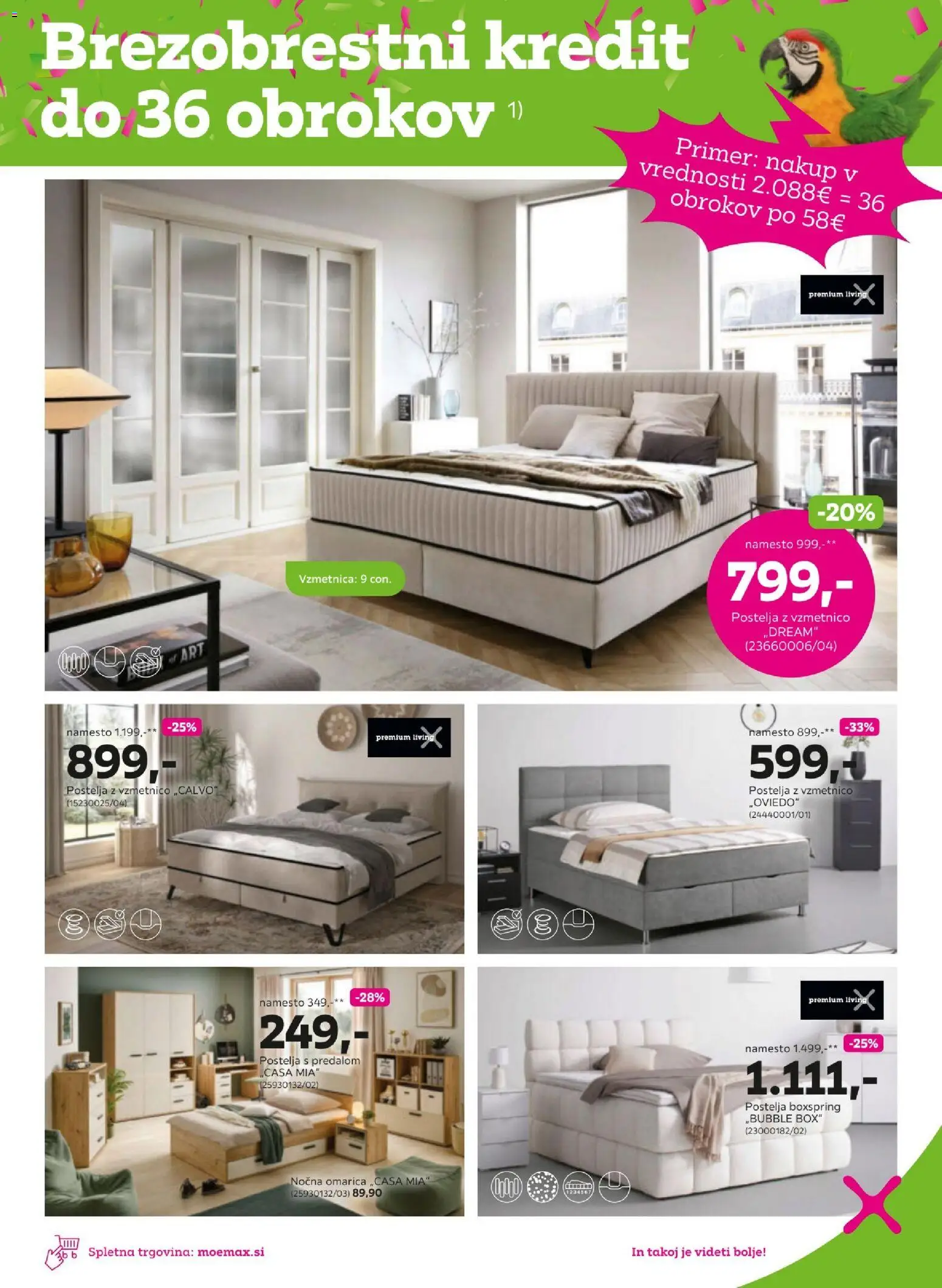 Novi Mömax katalog ponudbe – veljaven od 11.05.2026 | Stran: 5 | Izdelki: Postelja, Vzmetnica, Nocna omarica, Omarica