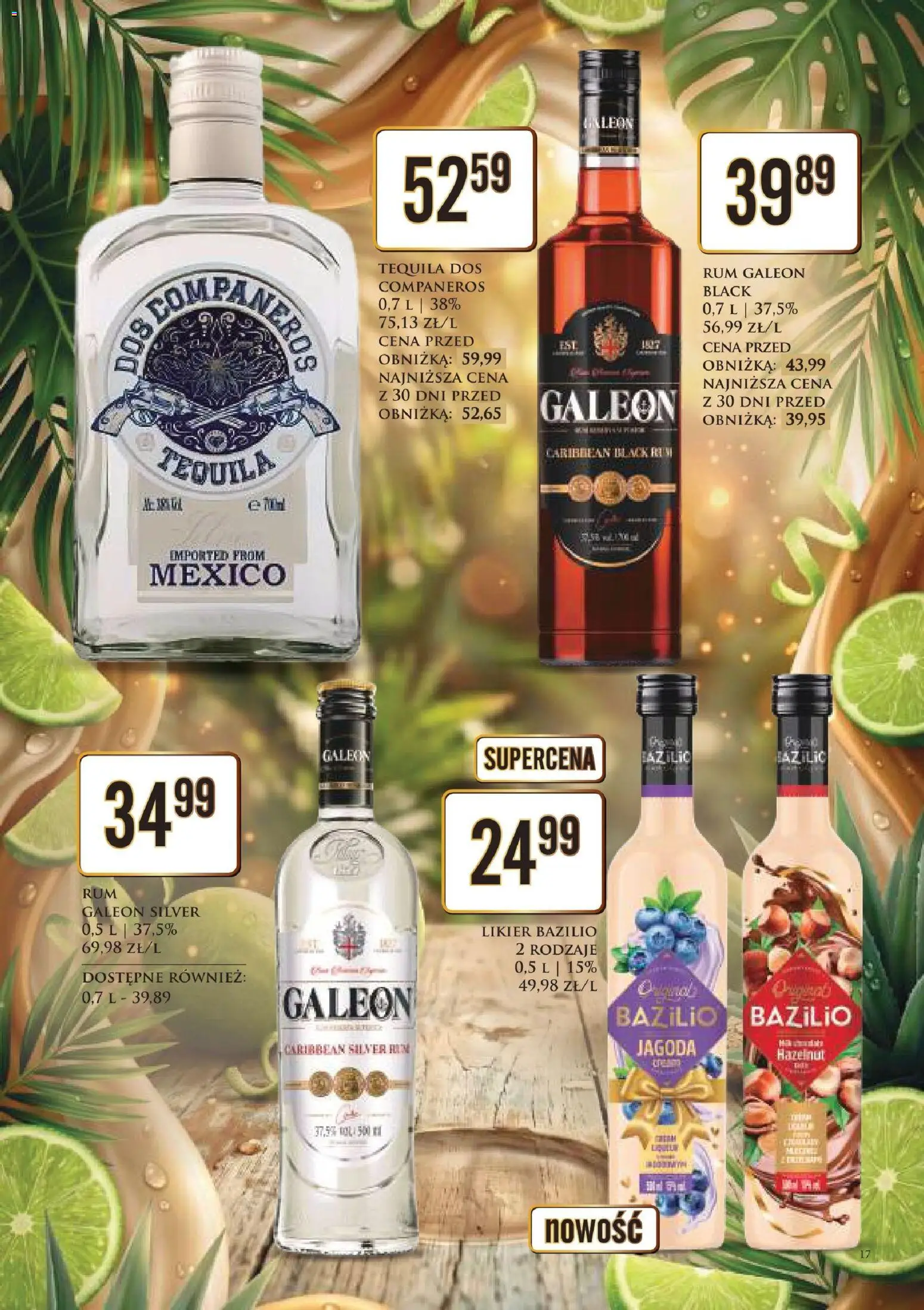 Dino gazetka alkoholowa od 29.05.2026 | Strona: 17 | Produkty: Tequila, Rum