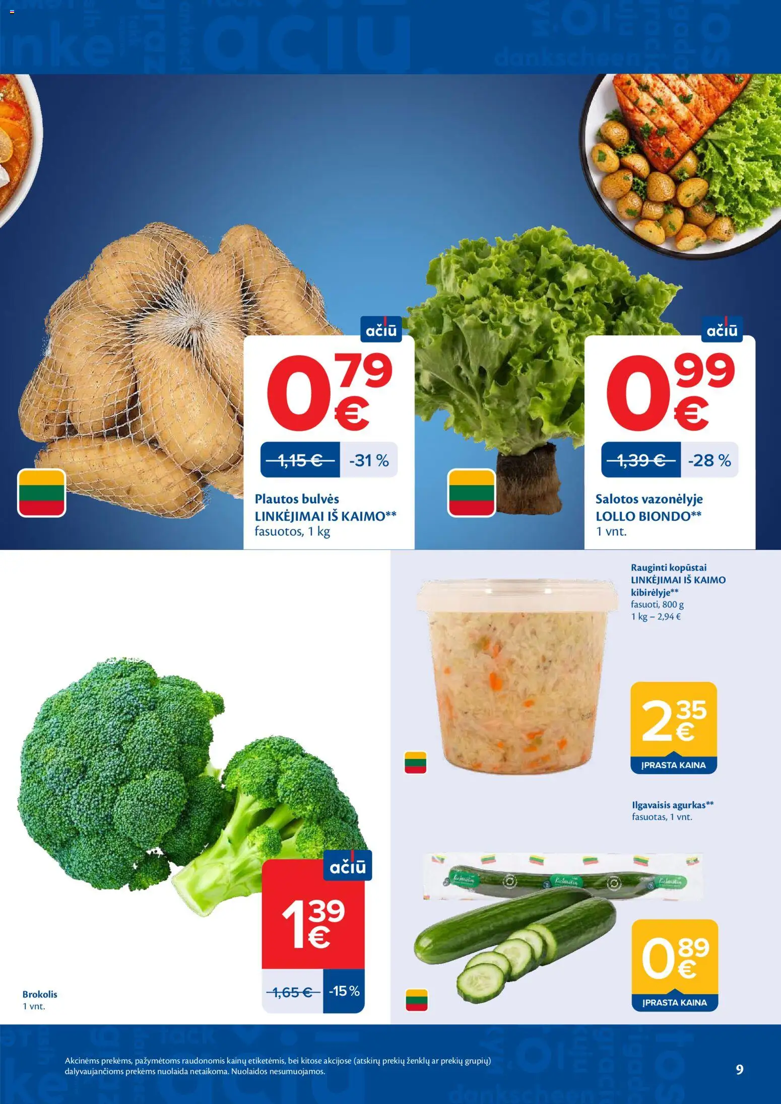MAXIMA akcijos nuo 2026.09.15 | Puslapis: 9 | Prekių: Agurkas, Salotos, Kopūstai, Bulvės