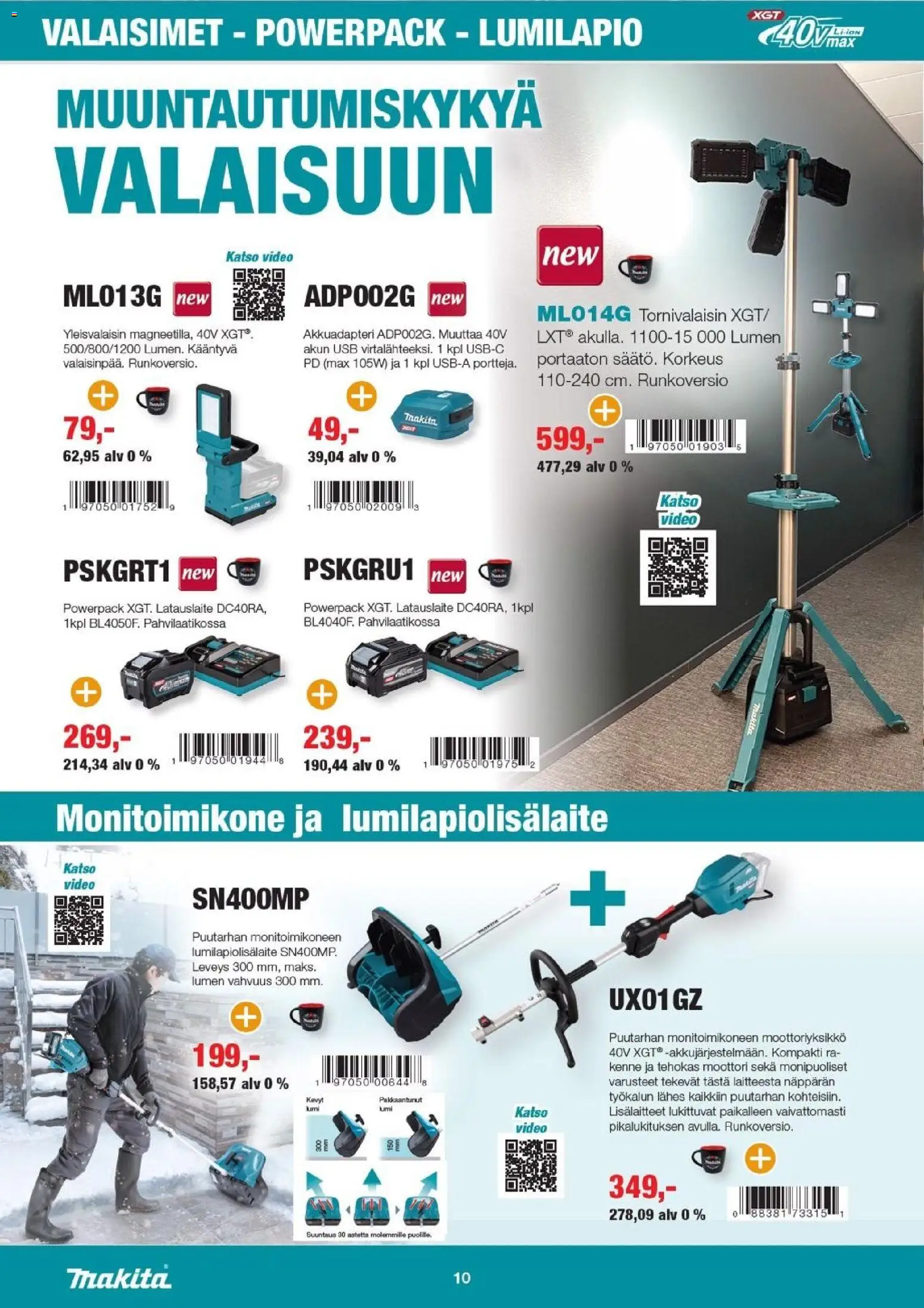 Makita tarjoukset – voimassa 02/10/2026 alkaen | Sivu: 10