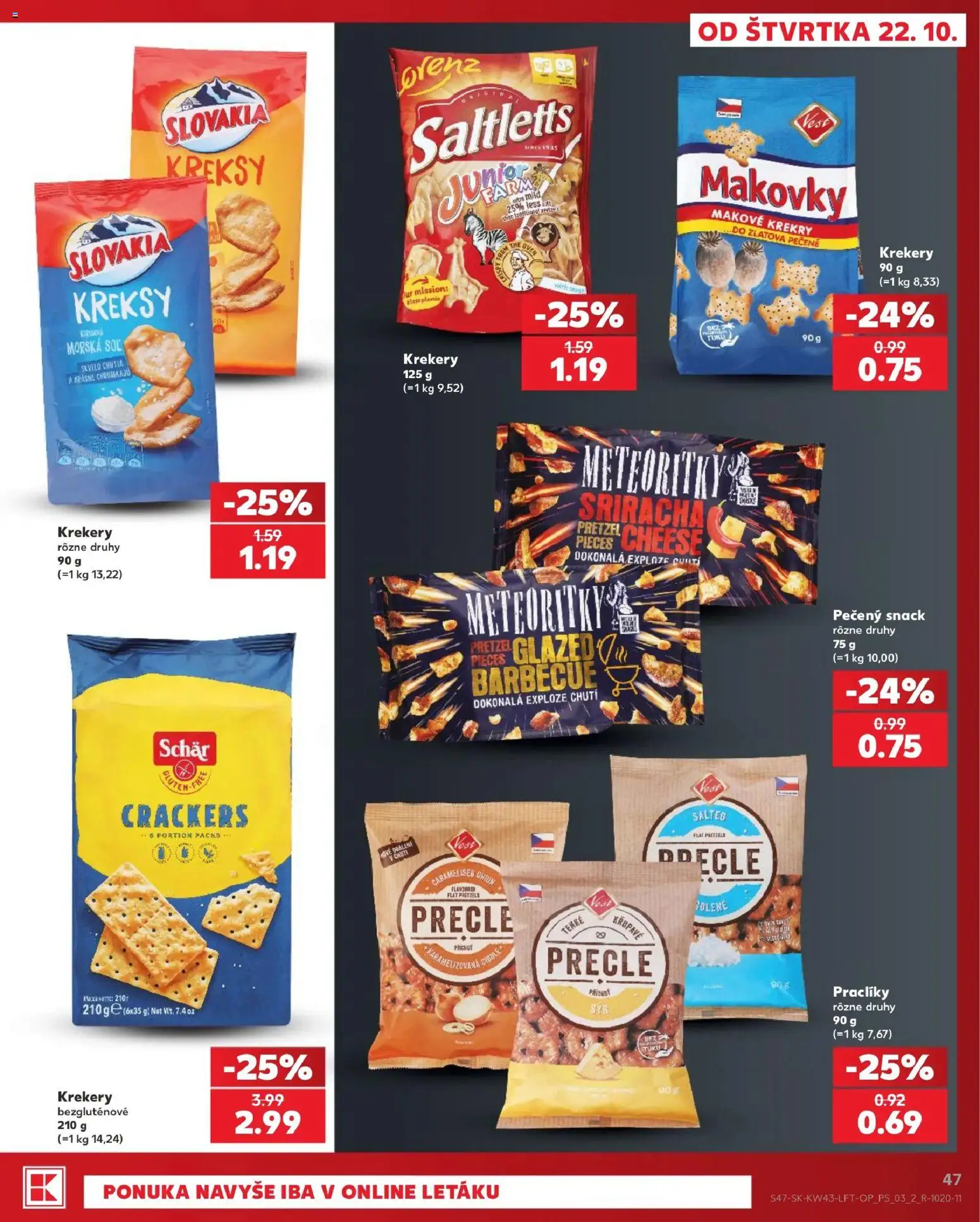 Kaufland SK akciós ujság - amely érvényes a következő dátumtól: 2026.10.22. | Oldal: 47 | Termékek: Schär