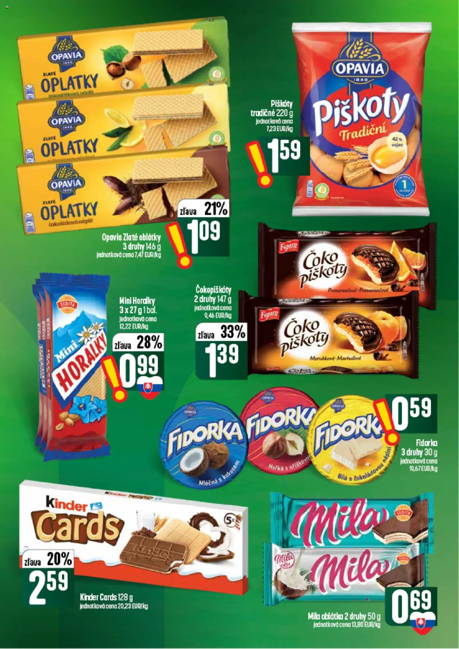 Nové COOP Jednota akcie – leták je platný od 10.09.2026 | Strana: 41 | Produkty: Piškóty, Oblátky, Mila, Horálky