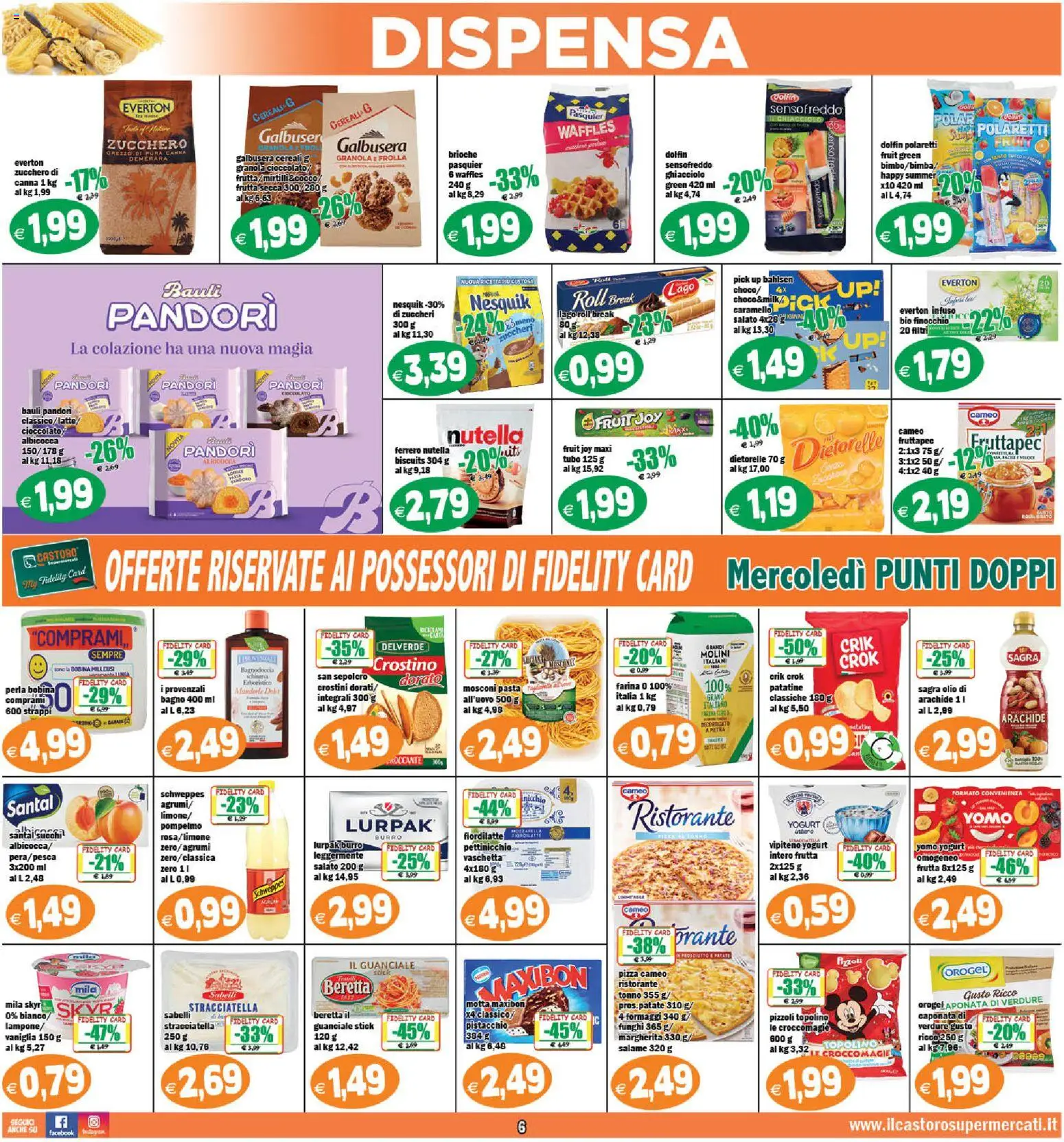 Volantino Il Castoro del 20.05.2026 | Pagina: 6 | Prodotti: Salame, Cereali, Verdure, Olio