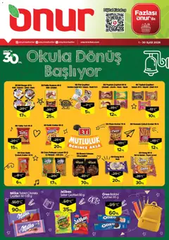 01 Eylül 2026 tarihinden itibaren geçerli olan Onur Market kataloğu önizlemesi