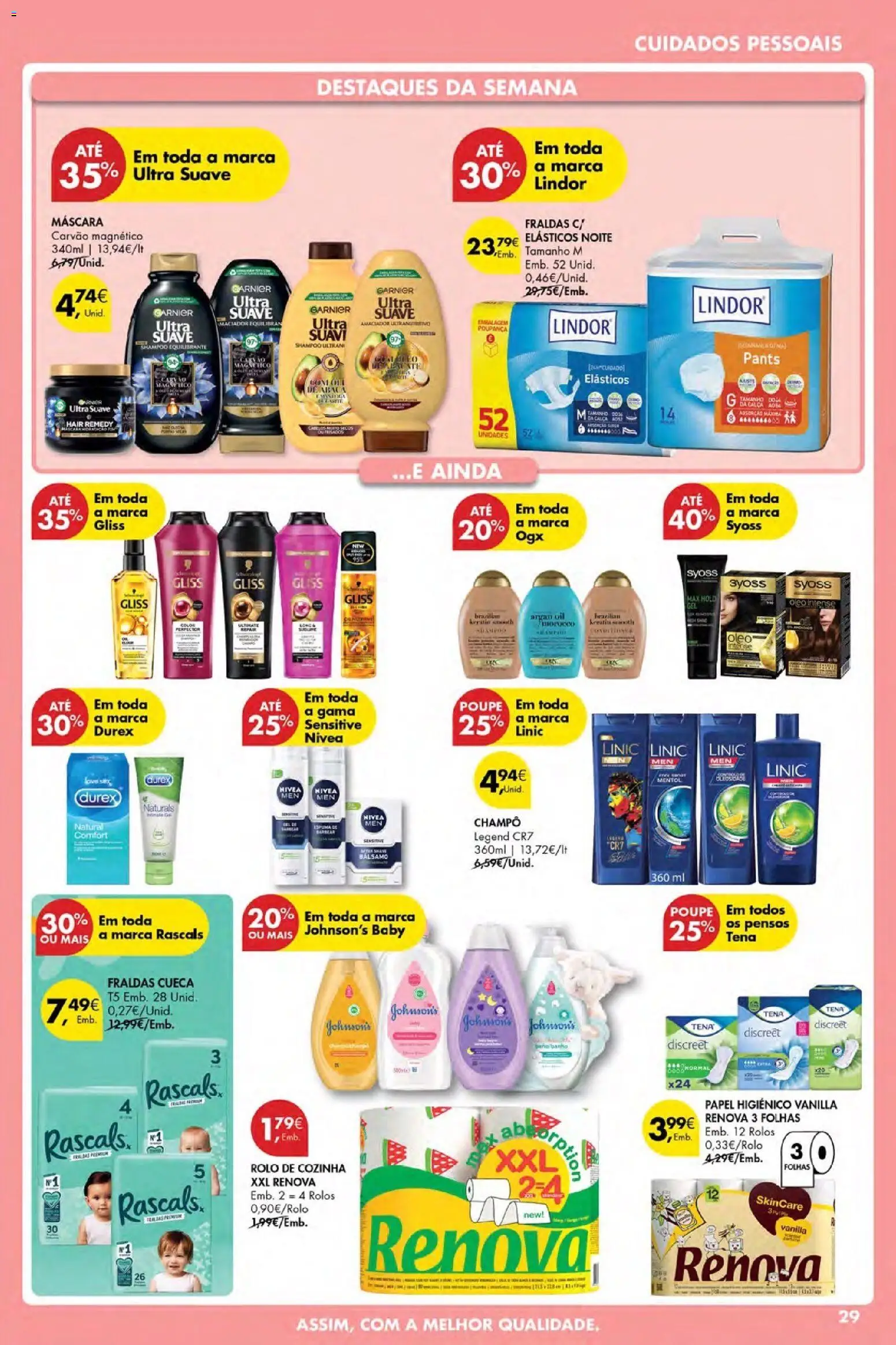 Pingo Doce Poupe Esta Semana Açores │ válido de 07.05.2026 | Página: 29 | Produtos: Papel higiénico, Fraldas, Shampoo, Banho