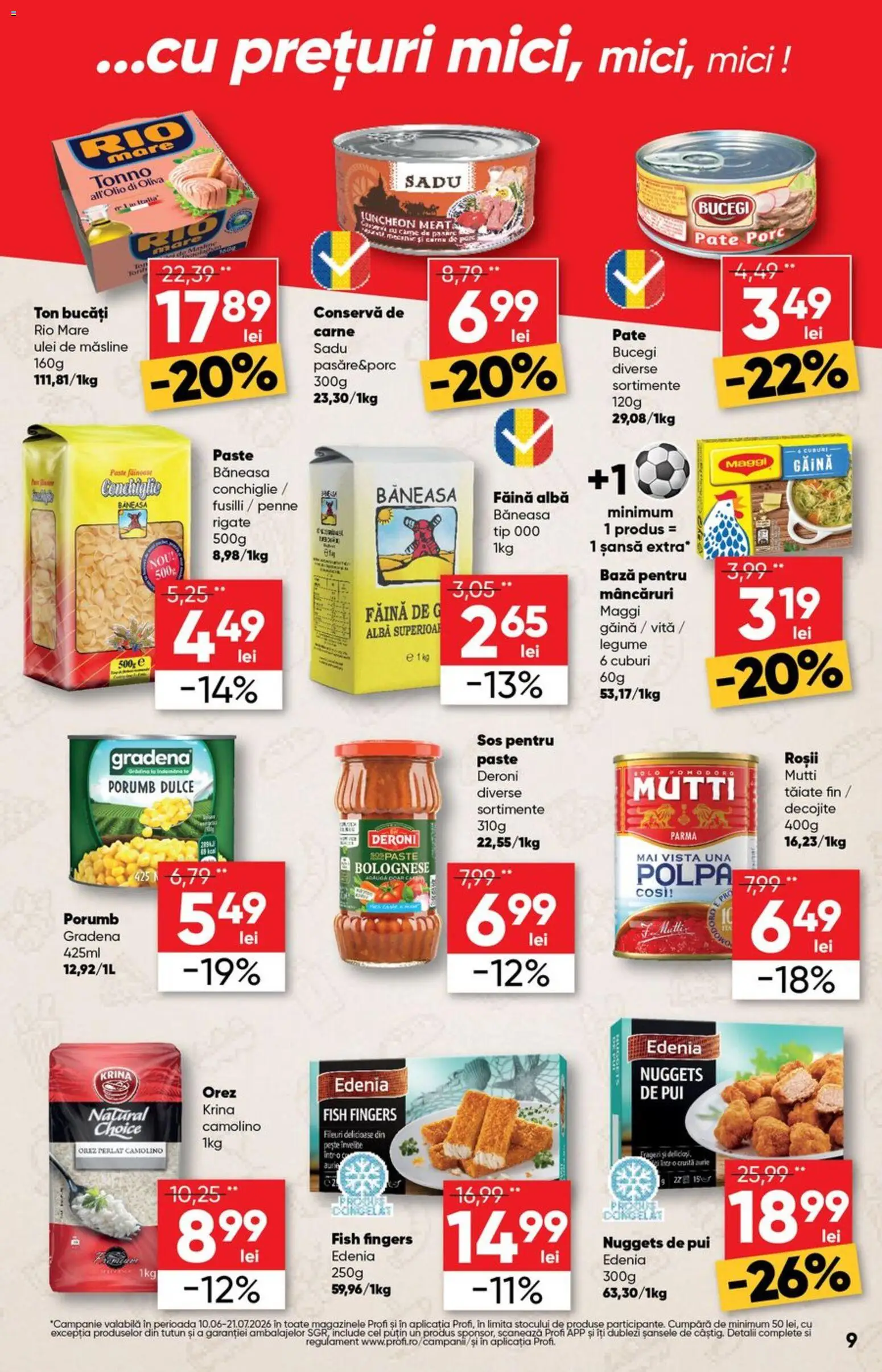Noul catalog Profi – valabil de la 10.06.2026 | Pagină: 9 | Produse: Hacıyatmaz Kedi Oyuncağı, Ulei, Făină, Porumb