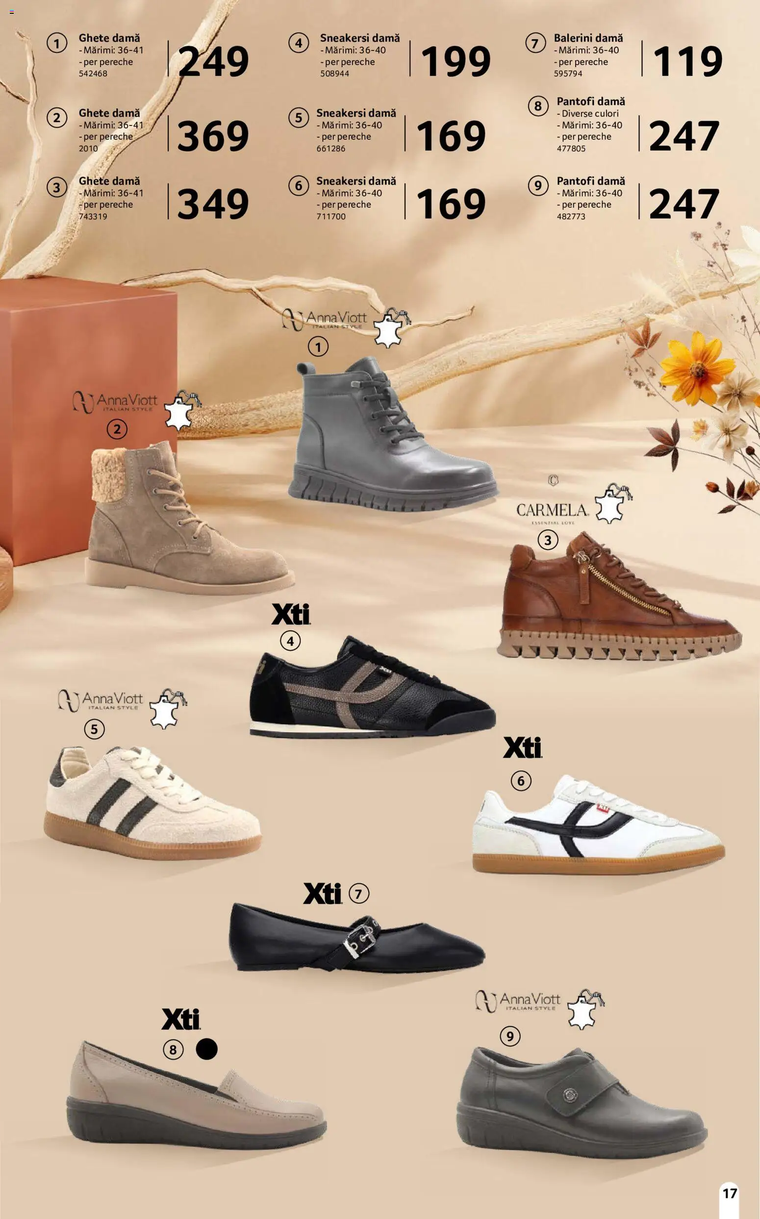Noul catalog Selgros – valabil de la 18.09.2026 | Pagină: 17 | Produse: Style, Pantofi, Balerini, Ghete