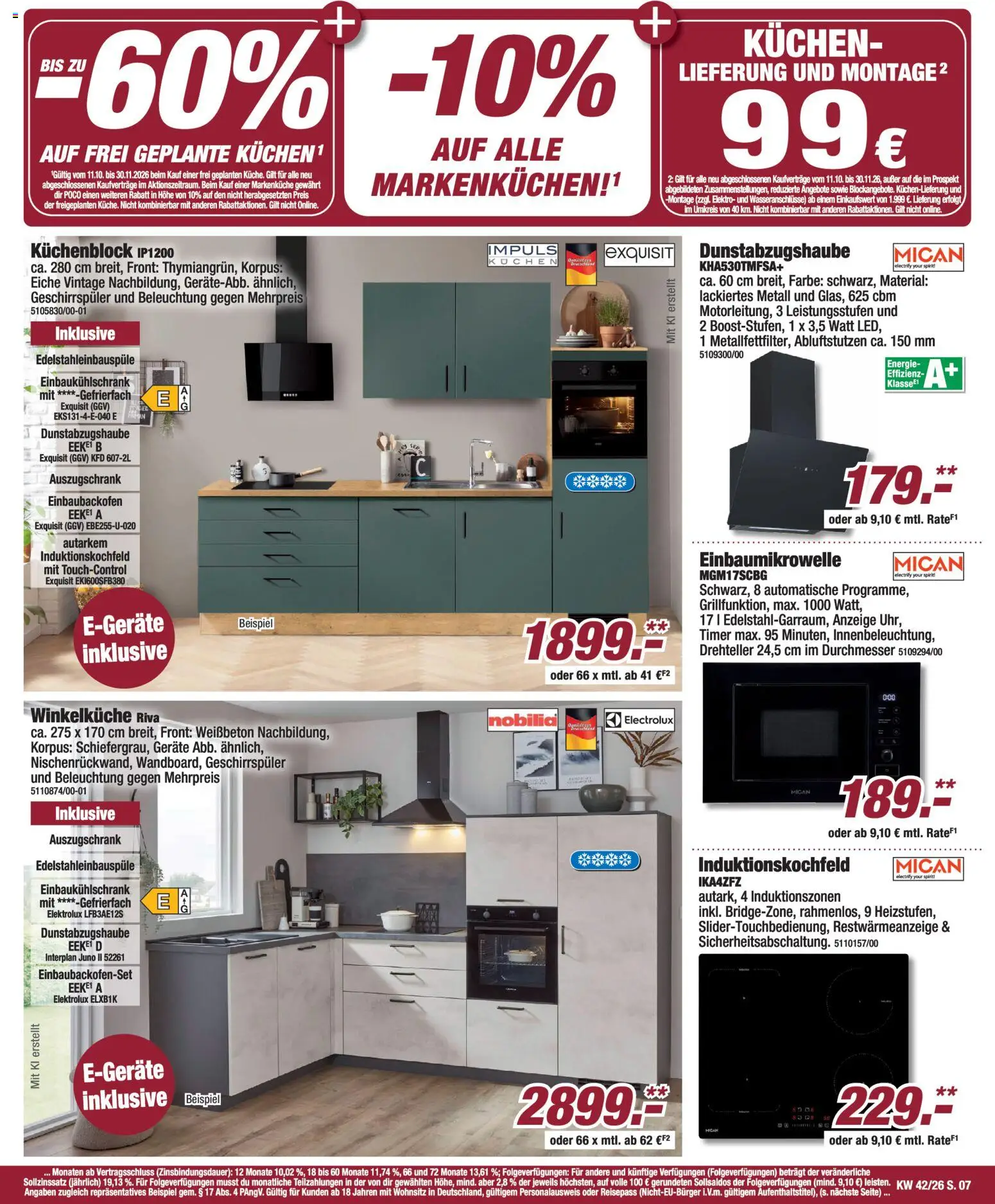 Poco Prospekt – gültig ab 11.10.2026 | Seite: 7 | Produkte: Geschirrspüler, Küchenblock, Kuchen