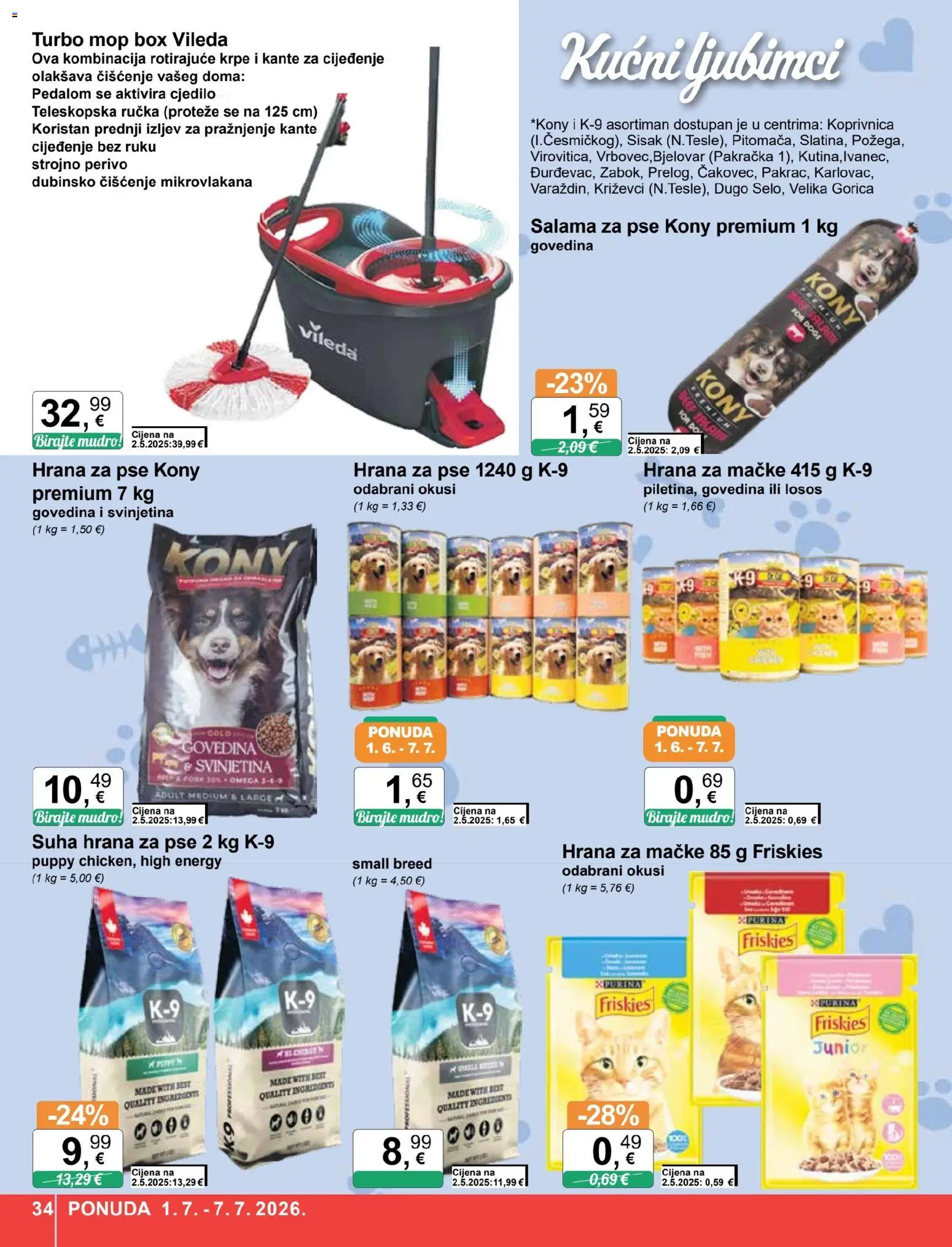 KTC katalog | vrijedi od 01.07.2026 | Stranica: 34 | Proizvodi: Salama, Svinjetina, Mop, Vileda