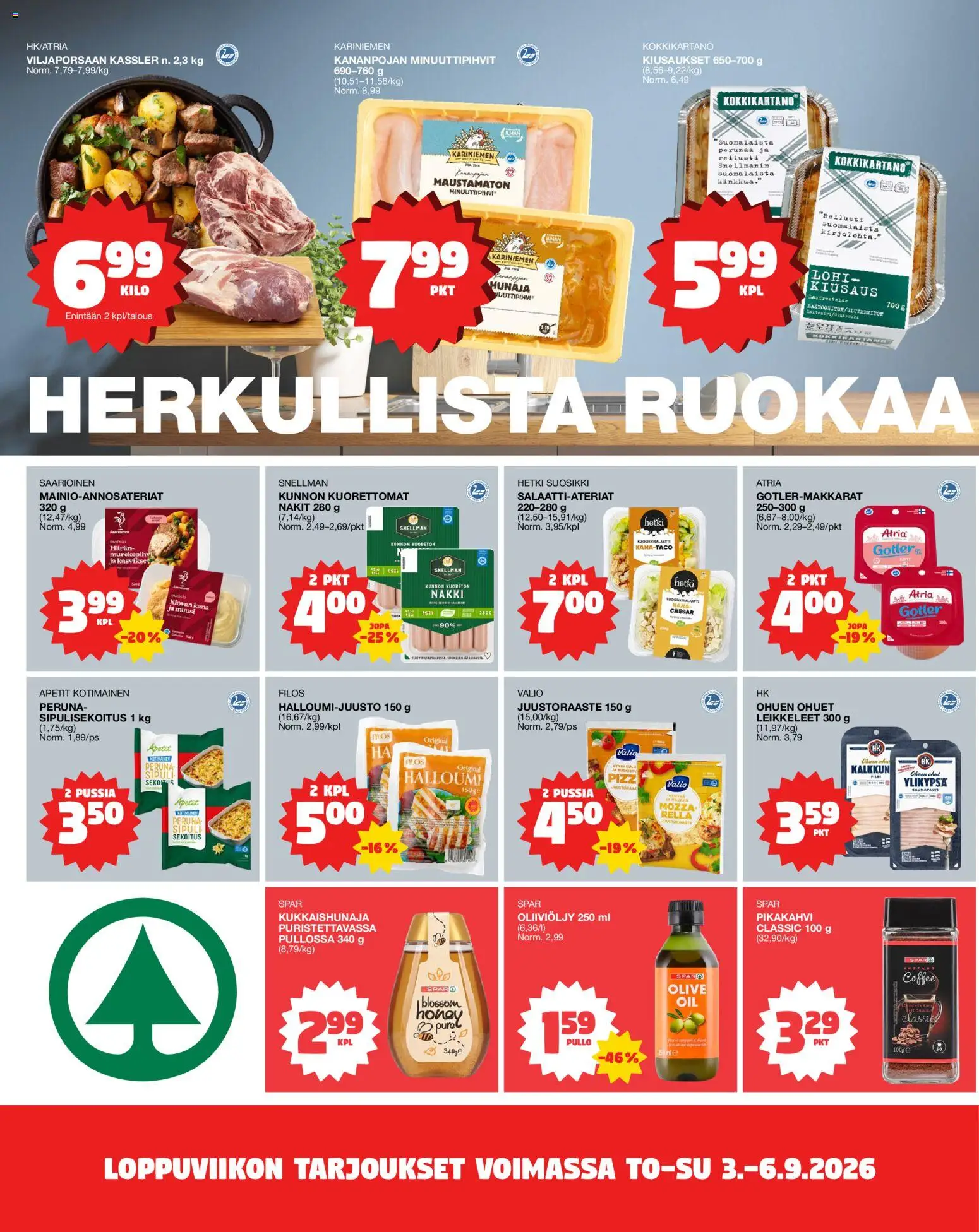 Tokmanni - Ruokasanomat – voimassa 03/09/2026 alkaen | Sivu: 2 | Tuotteet: Lohi, Kana, Pikakahvi, Peruna