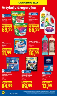 Pogląd oferty "FINISH QUANTUM, Kapsułki do zmywarki, All in 1 lemon, 115 szt., lemon, 1 szt. = 0,74" - ważna od 25.06.2026 | Strona: 92