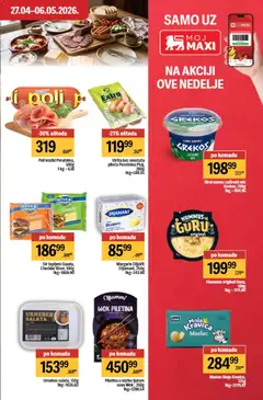 Maxi katalog - pregled Maxi kataloga - važi od 27.04.2026 | Strana: 23 | Proizvode: Maslac, Hummus, Margarin, Piletina