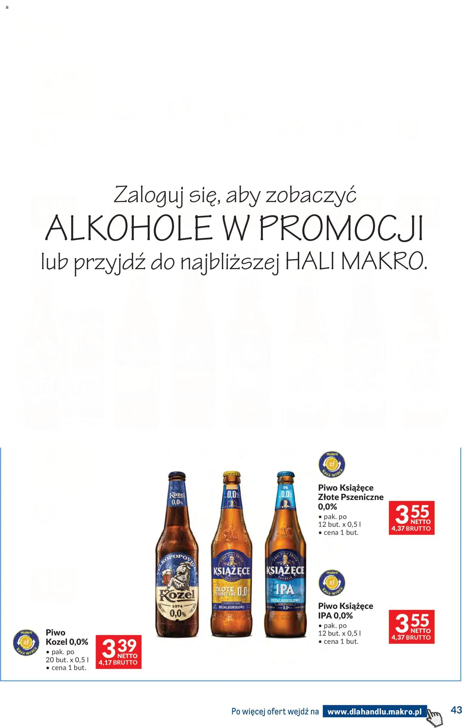 Makro gazetka - Dystrybucja do sklepów od 07.07.2026 | Strona: 43 | Produkty: Piwo