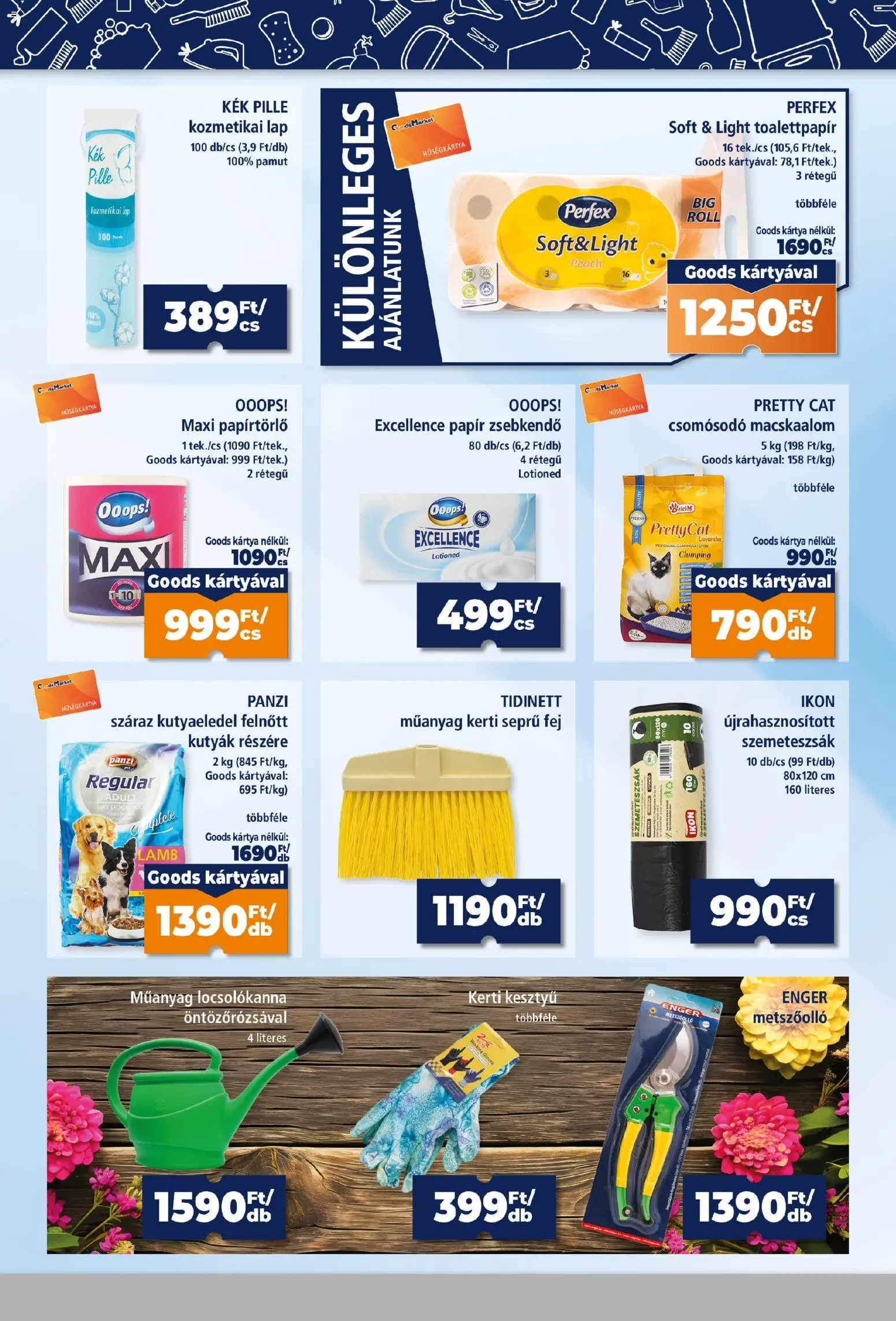 Goods Market akciós ujság - amely érvényes a következő dátumtól: 2026.09.03. | Oldal: 5 | Termékek: Toalettpapír, Kesztyű, Zsebkendő, Lap