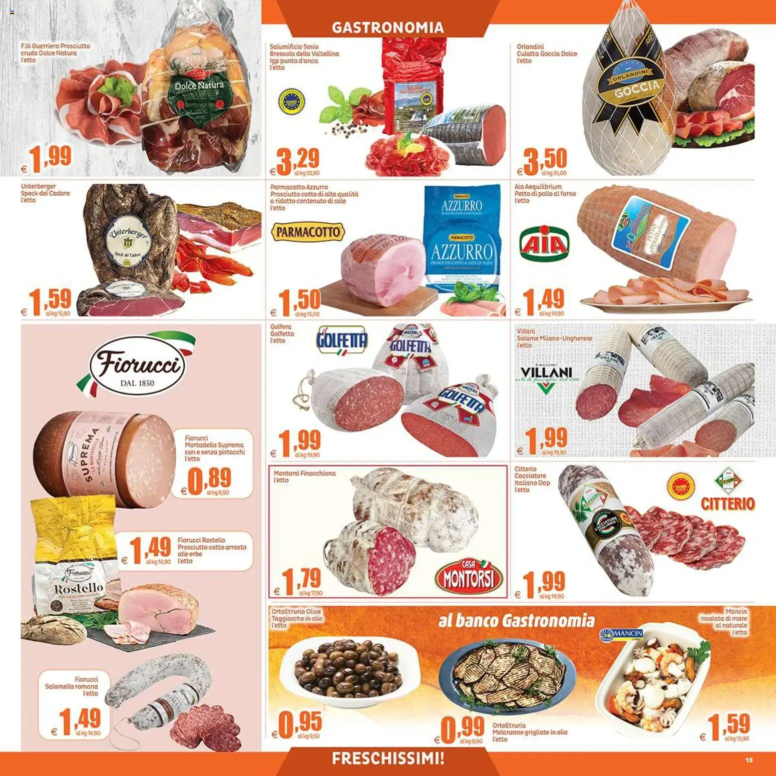 Volantino Elite Supermercati del 21/08/2026 | Pagina: 15 | Prodotti: Speck, Erbe, Bresaola, Olio