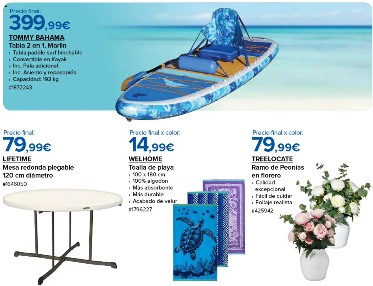 Costco catálogo │ válido desde el 04.06.2026 | Página: 5 | Productos: Reposapiés, Florero, Mesa