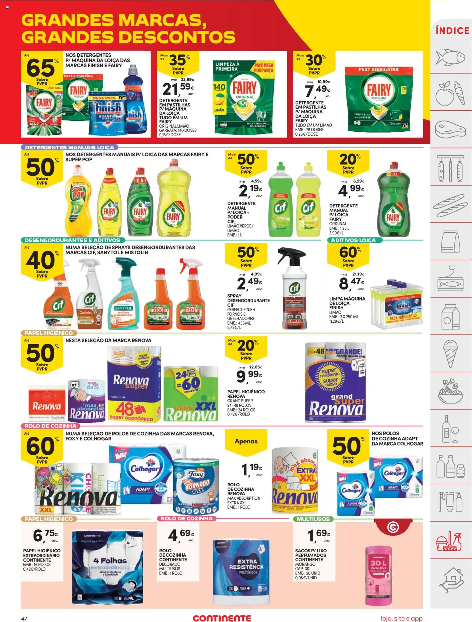 Continente folheto │ válido de 18/08/2026 | Página: 47 | Produtos: Papel higiénico, Detergente