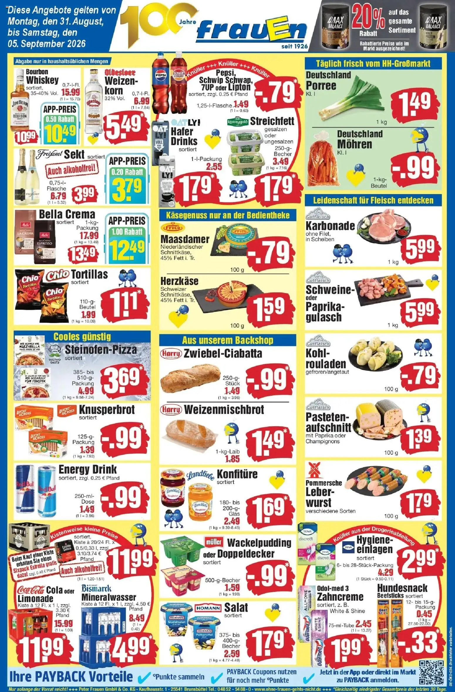Edeka Prospekt Heide (ab 31.08.2026) » Angebote Online | Seite: 1 | Produkte: Mineralwasser, Warsteiner, Bourbon, Whiskey