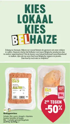 Biokip gekruid vlees, Spiced organic minced chicken meat in a plastic tray. - Voorbeeld van een folder van Delhaize, geldig van 04.06.2026 | Pagina: 6