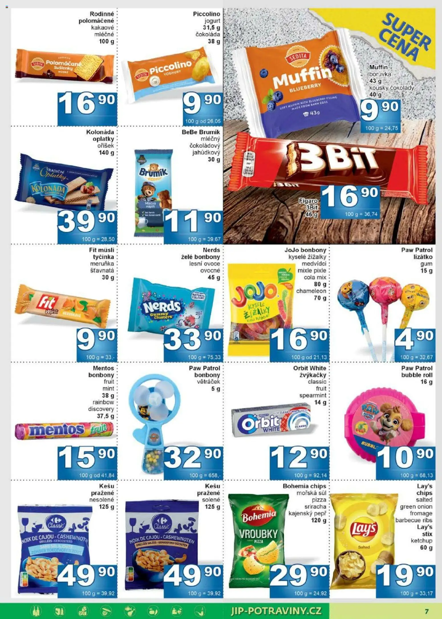 Jip leták od 03.06.2026 | Strana: 7 | Produkty: Kešu, Bonbóny, Sriracha, Brumik
