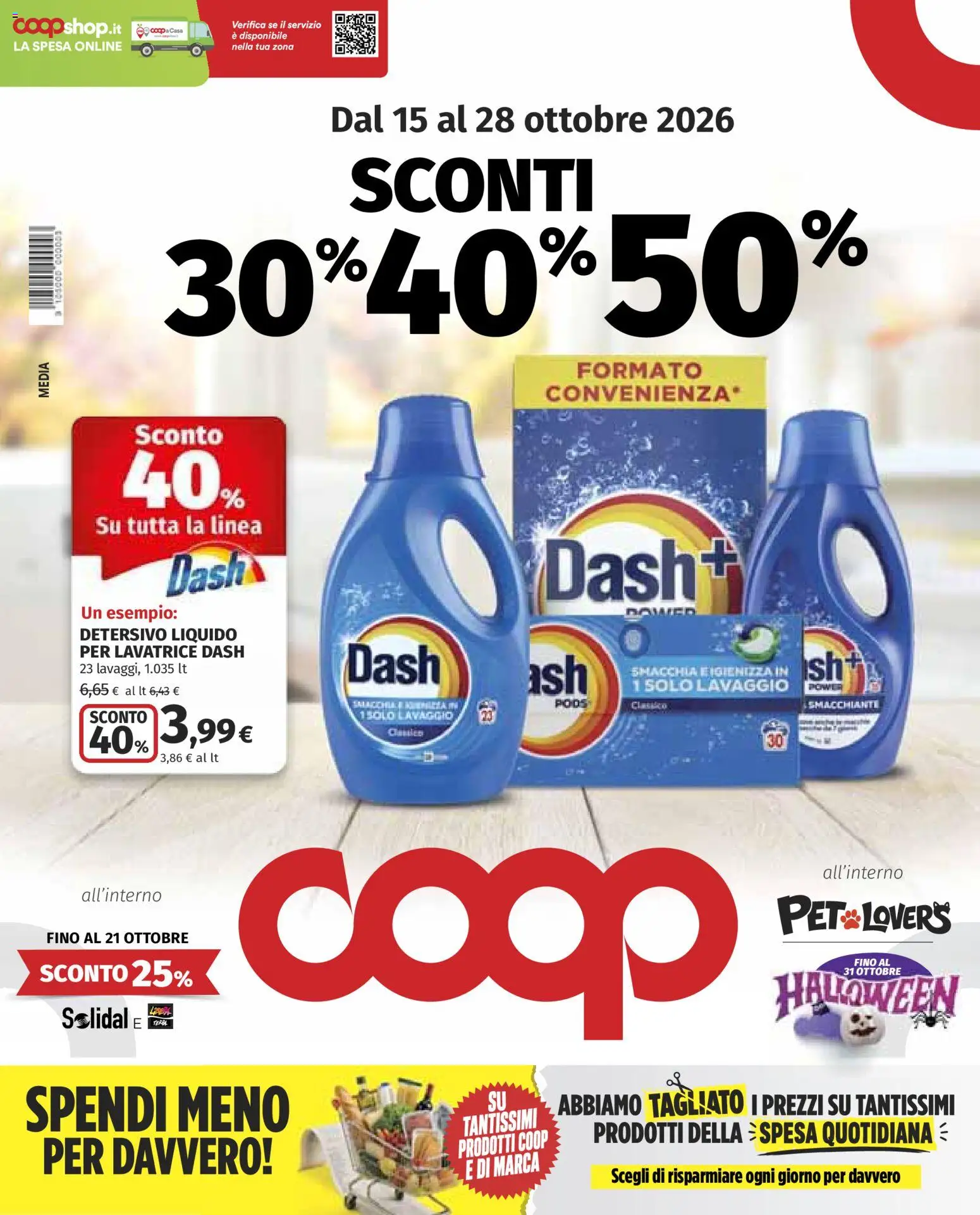 Volantino COOP del 15/10/2026 | Pagina: 1 | Prodotti: Lavatrice