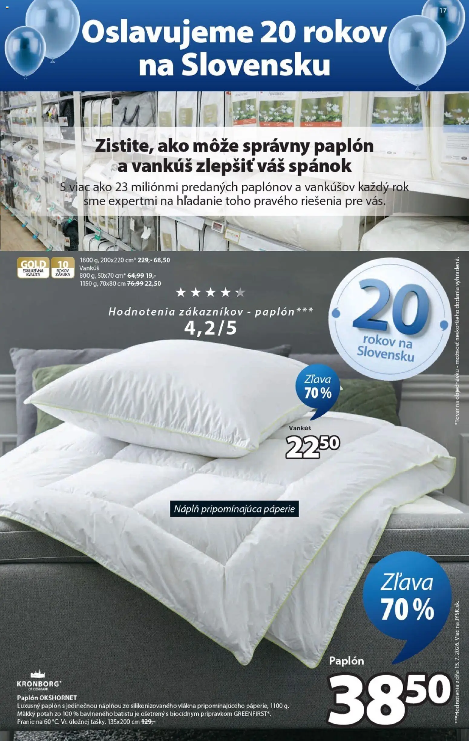 Nové JYSK akcie – leták je platný od 21.09.2026 | Strana: 17