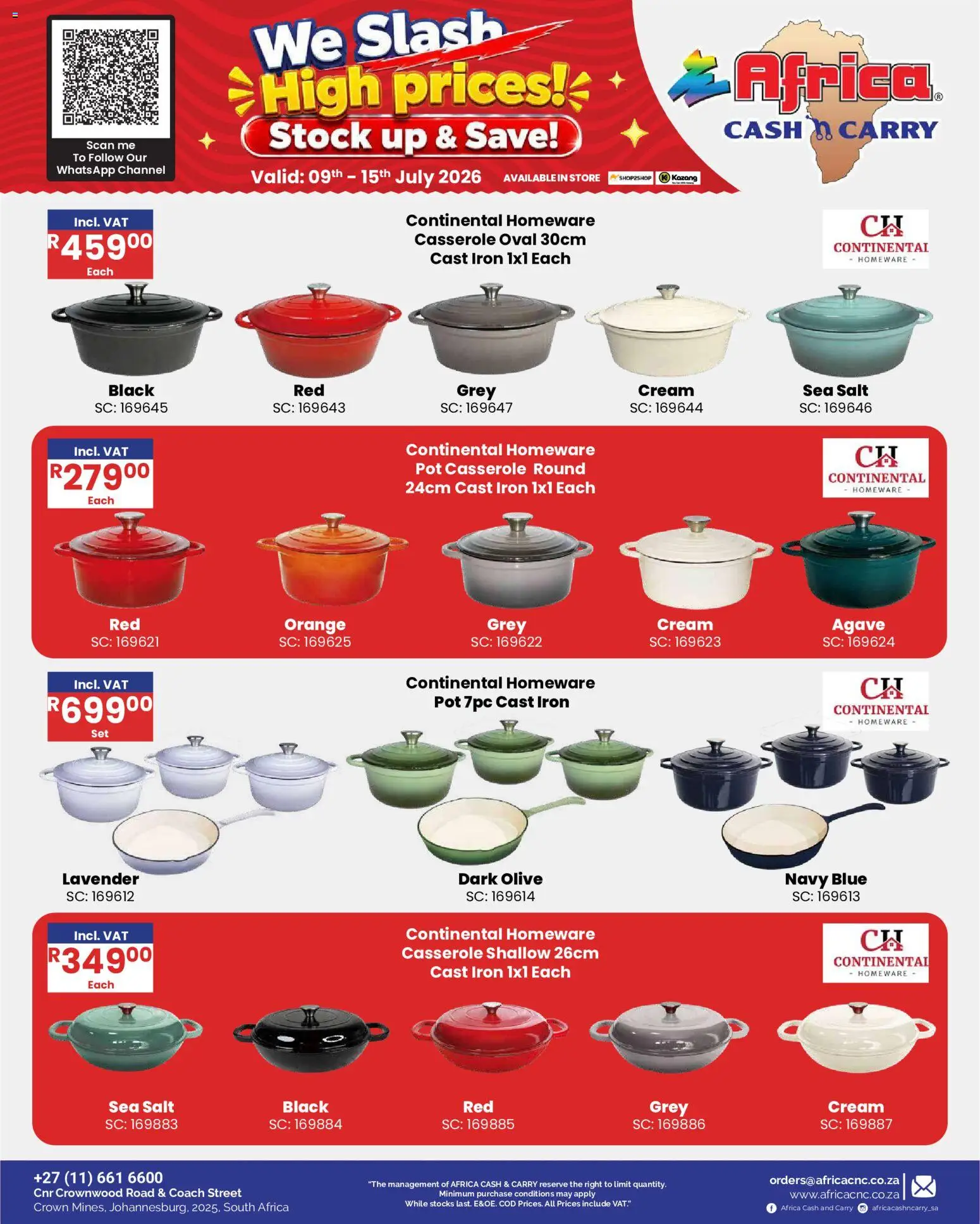 New Africa Cash & Carry catalogue – valid from 09/07/2026 | Page: 44 | Products: Iron, Alicate de unhas, Stock, Salt