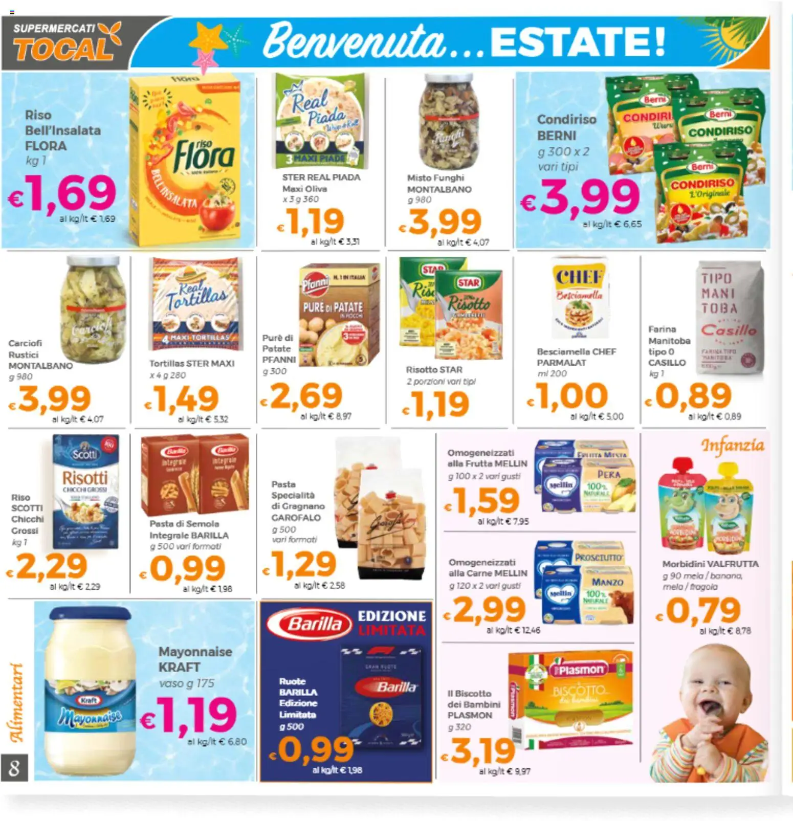 Volantino Tocal del 19/06/2026 | Pagina: 8 | Prodotti: Manzo, Pasta, Pera, Rustici