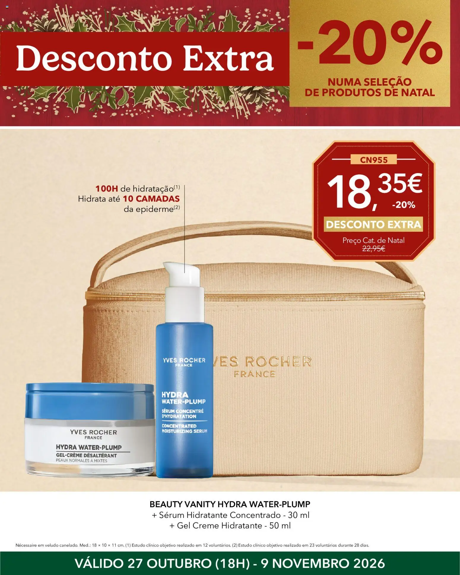 Yves Rocher Natal desconto extra │ válido de 27/10/2026 | Página: 5 | Produtos: Necessaire, Creme hidratante, Sérum, Creme