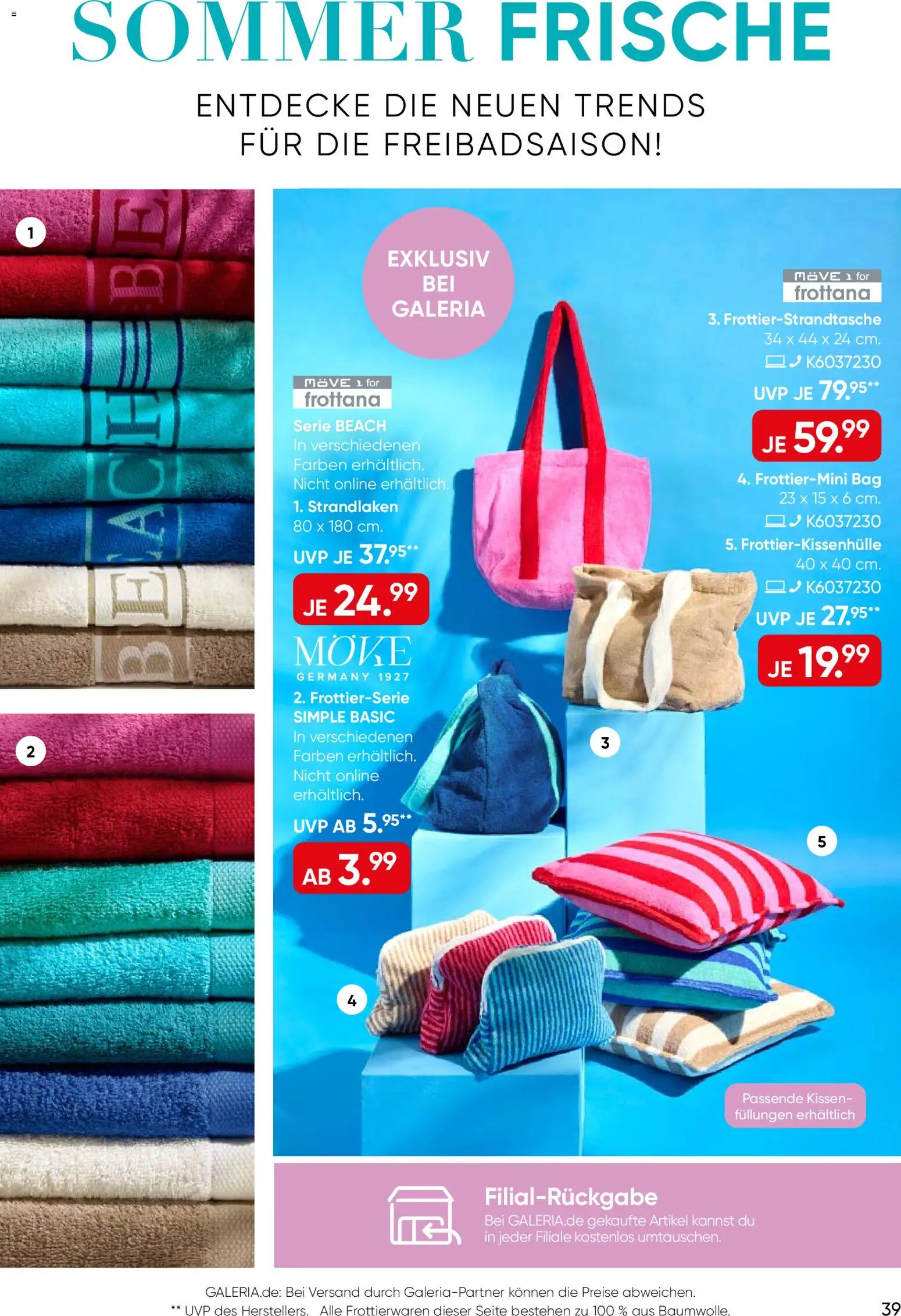 Galeria Karstadt Kaufhof Prospekt – gültig ab 10.06.2026 | Seite: 39 | Produkte: Kissen