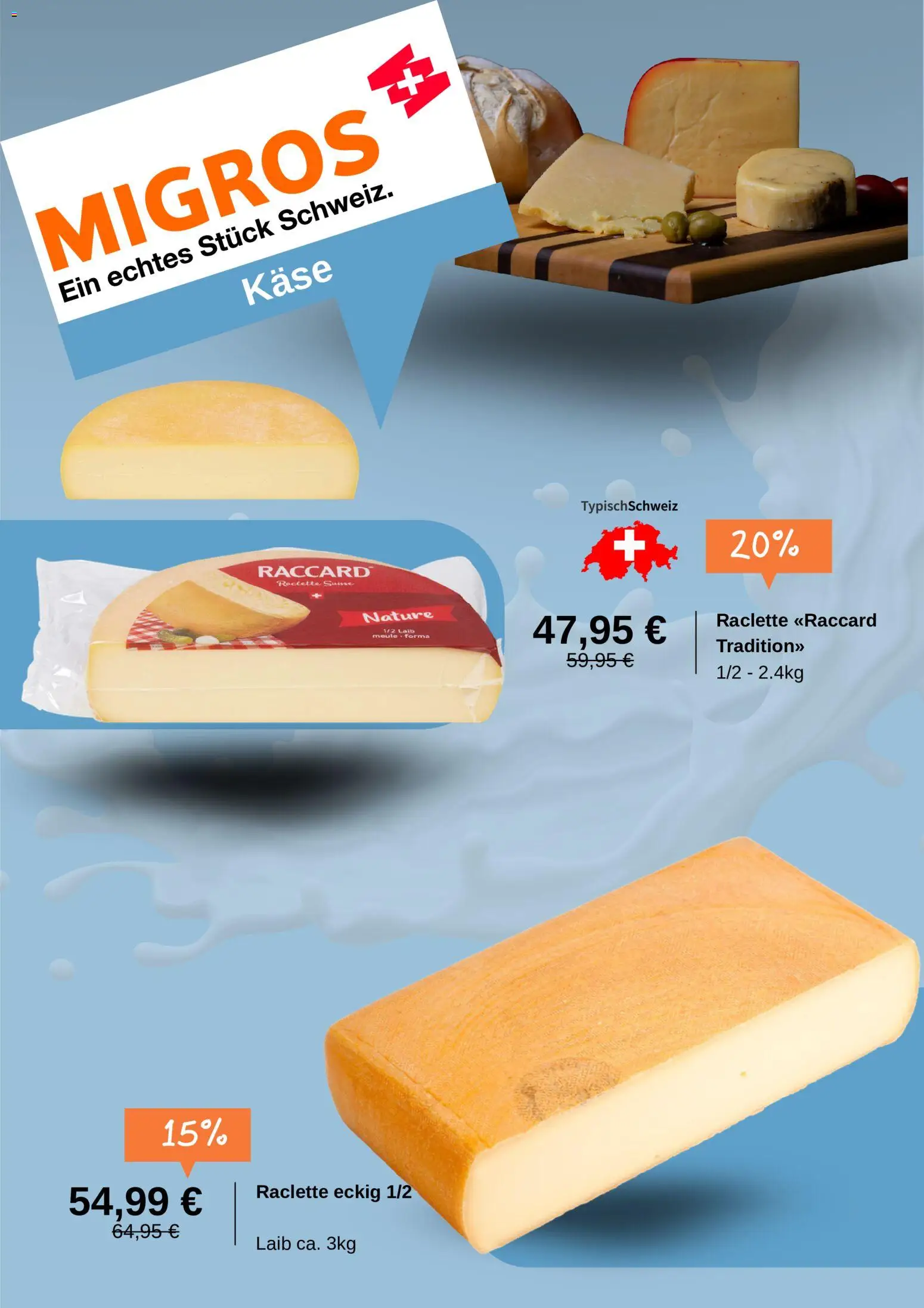 Migros Prospekt – gültig ab 27.10.2026 | Seite: 3 | Produkte: Käse, Raclette