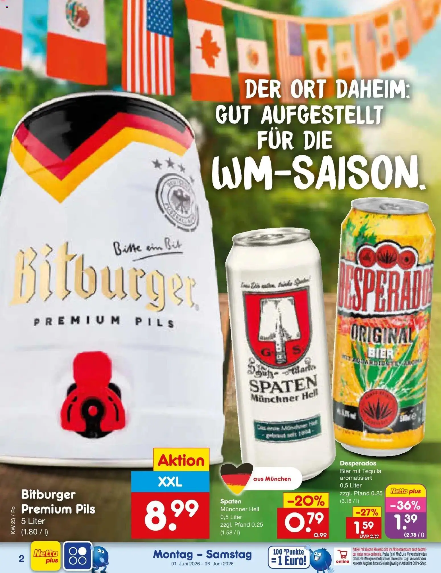 Netto Marken-Discount Prospekt Selb – gültig ab 01.06.2026 | Seite: 30 | Produkte: Bitburger, Bier, Tequila, Desperados