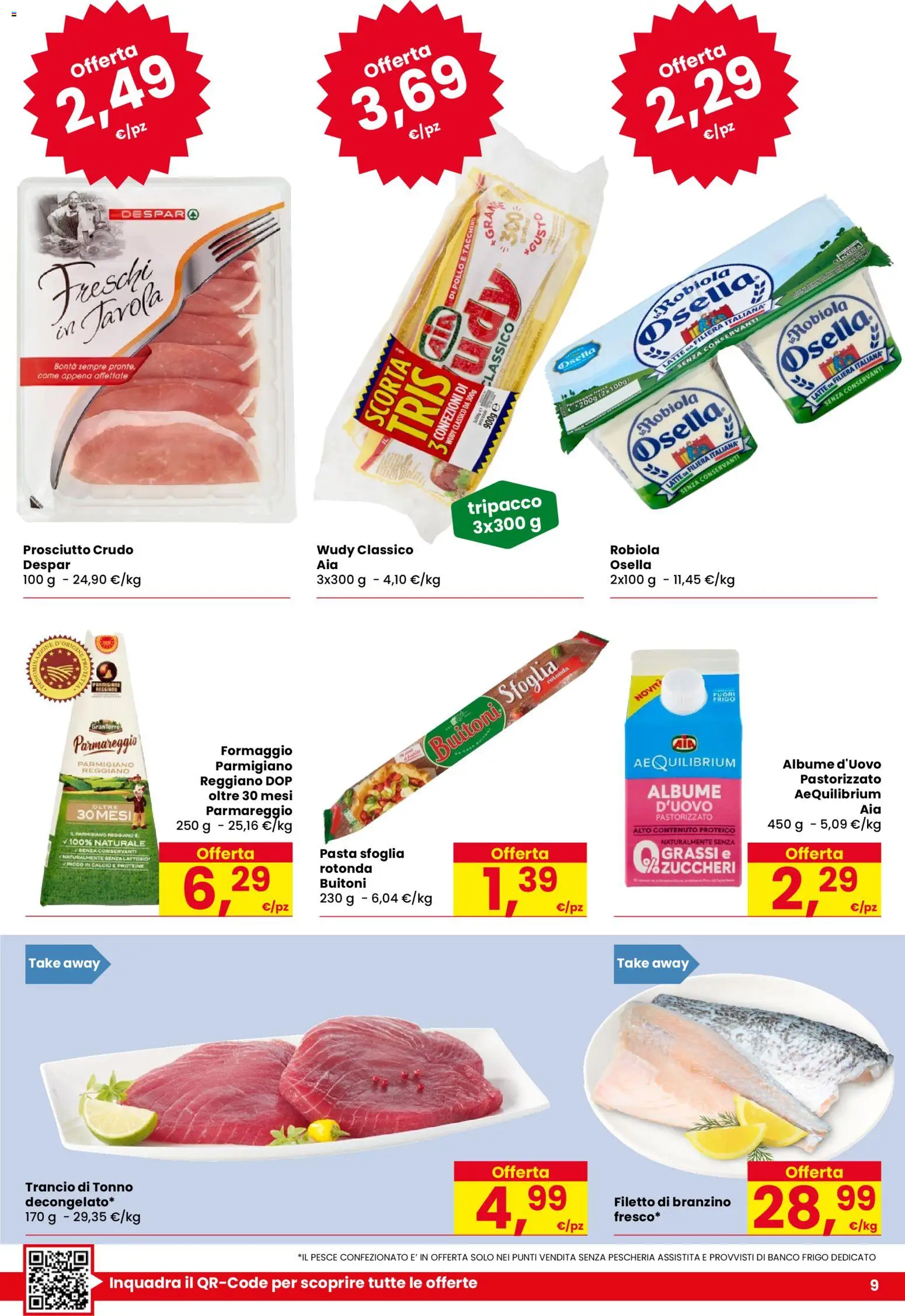 Volantino Despar del 05.03.2026 | Pagina: 9 | Prodotti: Pasta sfoglia, Tacchino, Prosciutto, Pasta