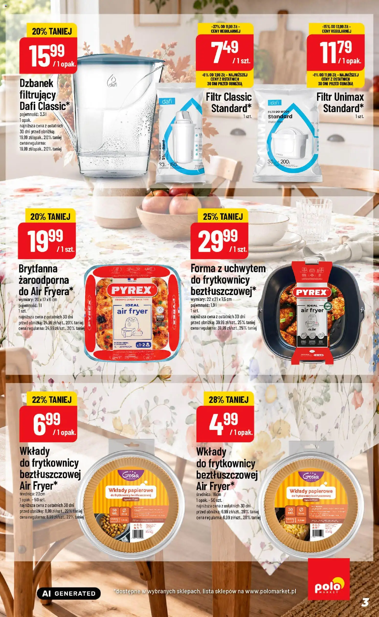 Nowa POLOmarket gazetka od jutra 07.10.2026 | Strona: 3 | Produkty: Dzbanek, Filtr do wody