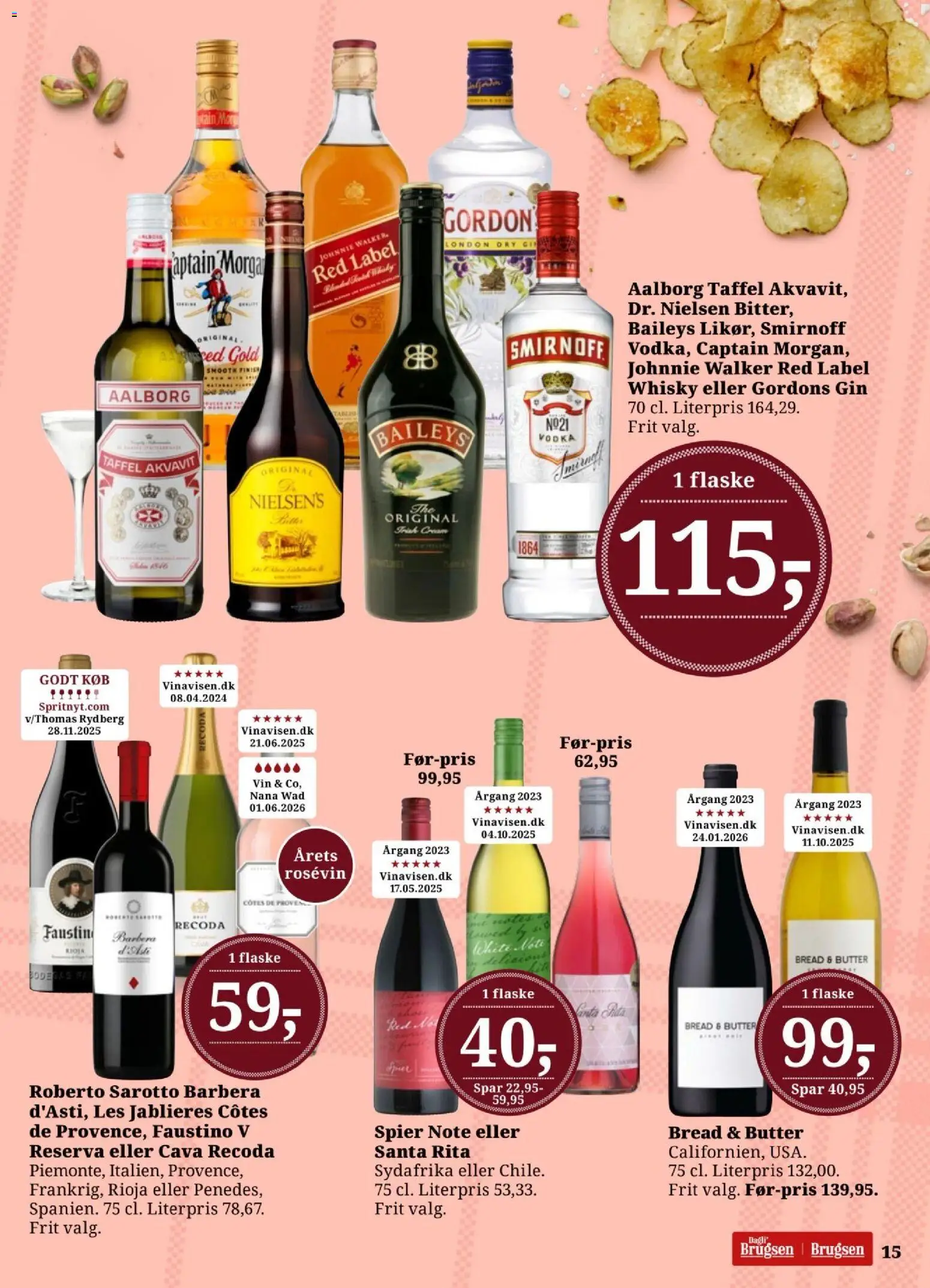 Dagli'Brugsen tilbudsavis – gyldig fra 03/07/2026 | Side: 17 | Produkter: Amendoins, Vin, Gin, Whisky