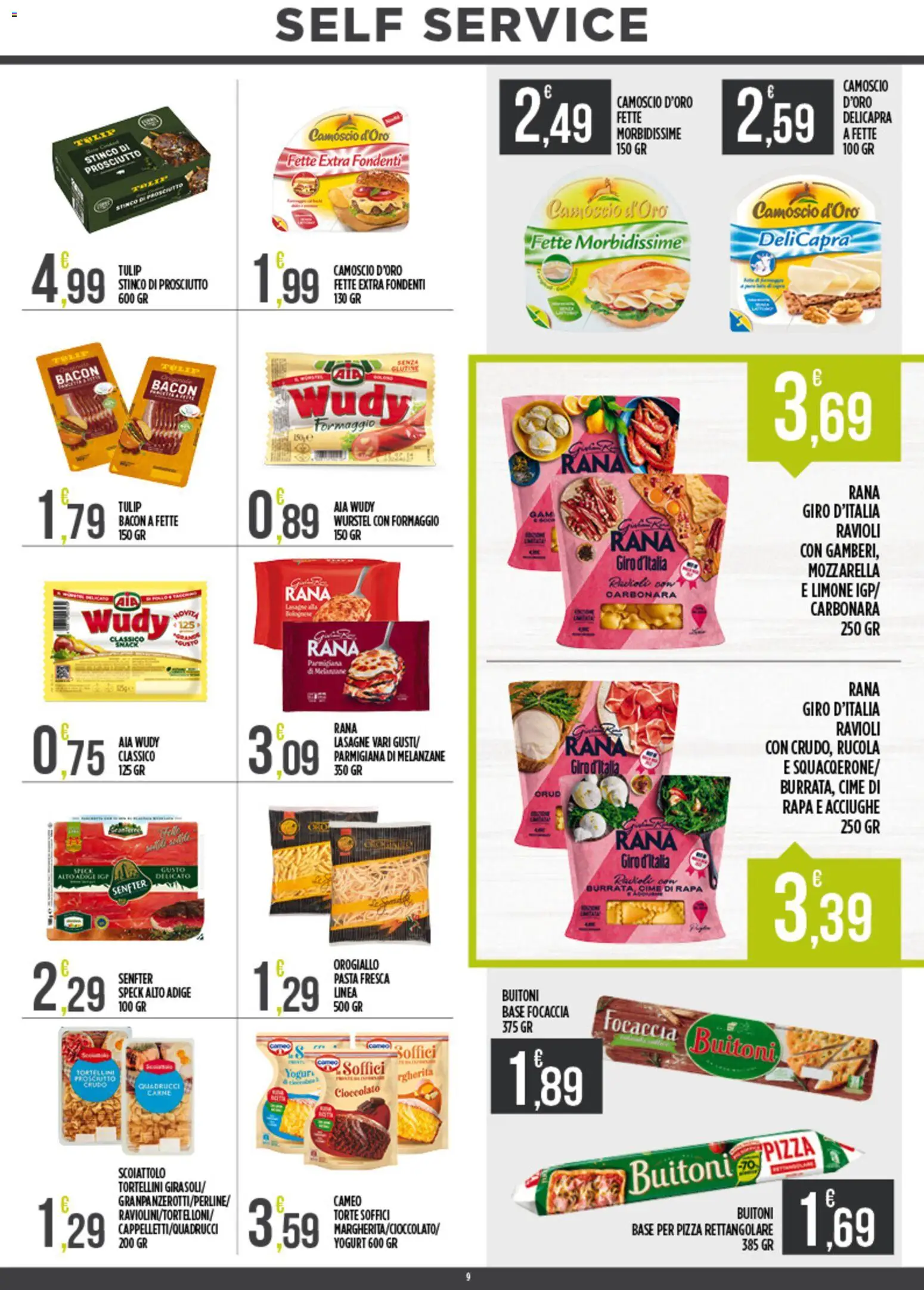 Volantino Euroesse del 18.05.2026 | Pagina: 9 | Prodotti: Pizza, Focaccia, Prosciutto, Pasta