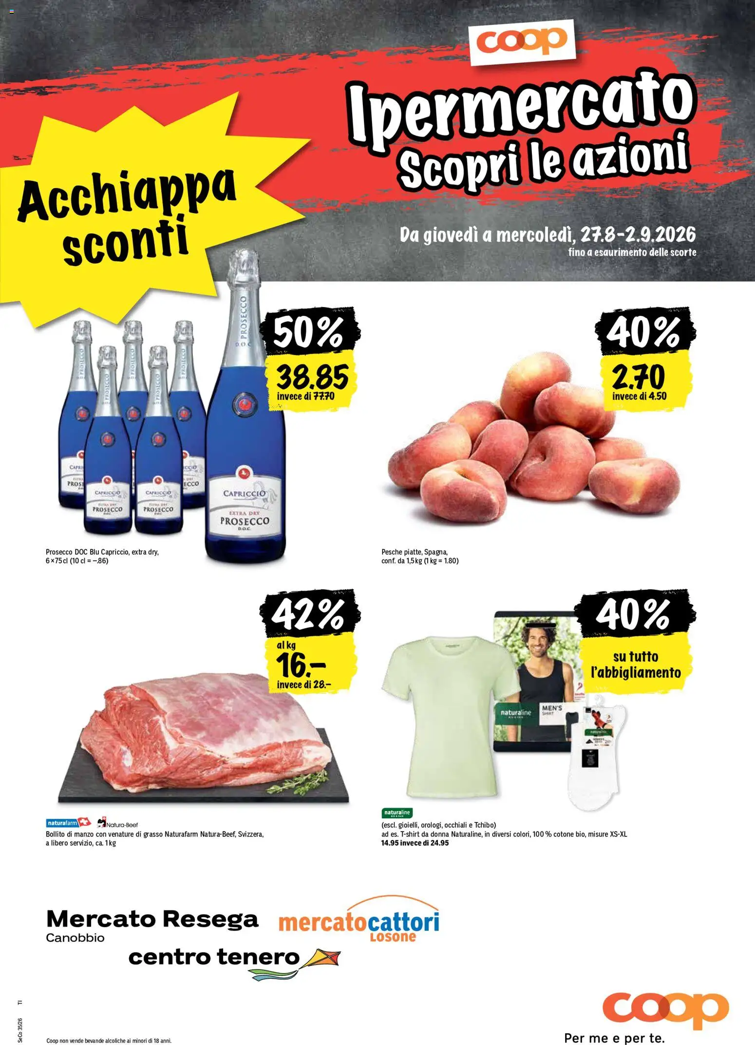 Coop aktionen IT – gültig ab 27.08.2026 | Seite: 21 | Produkte: T-Shirt, Prosecco