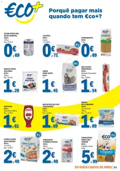 Pré-visualização E.Leclerc folheto válido de 23/07/2026 | Página: 33 | Produtos: Atum, Bolachas, Camarão, Biscoitos