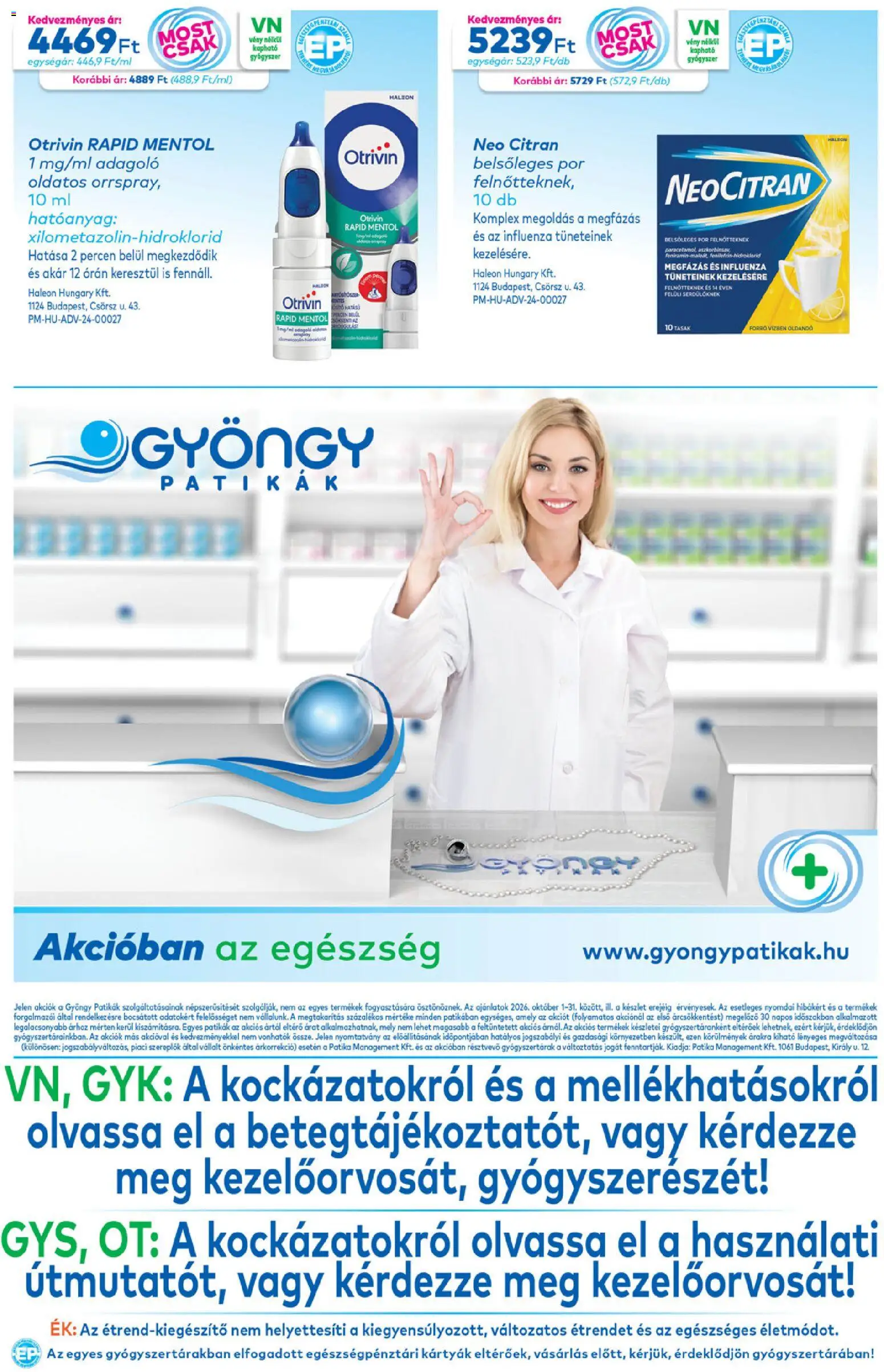 Gyöngy Patikák akciós ujság - amely érvényes a következő dátumtól: 2026.10.01. | Oldal: 20