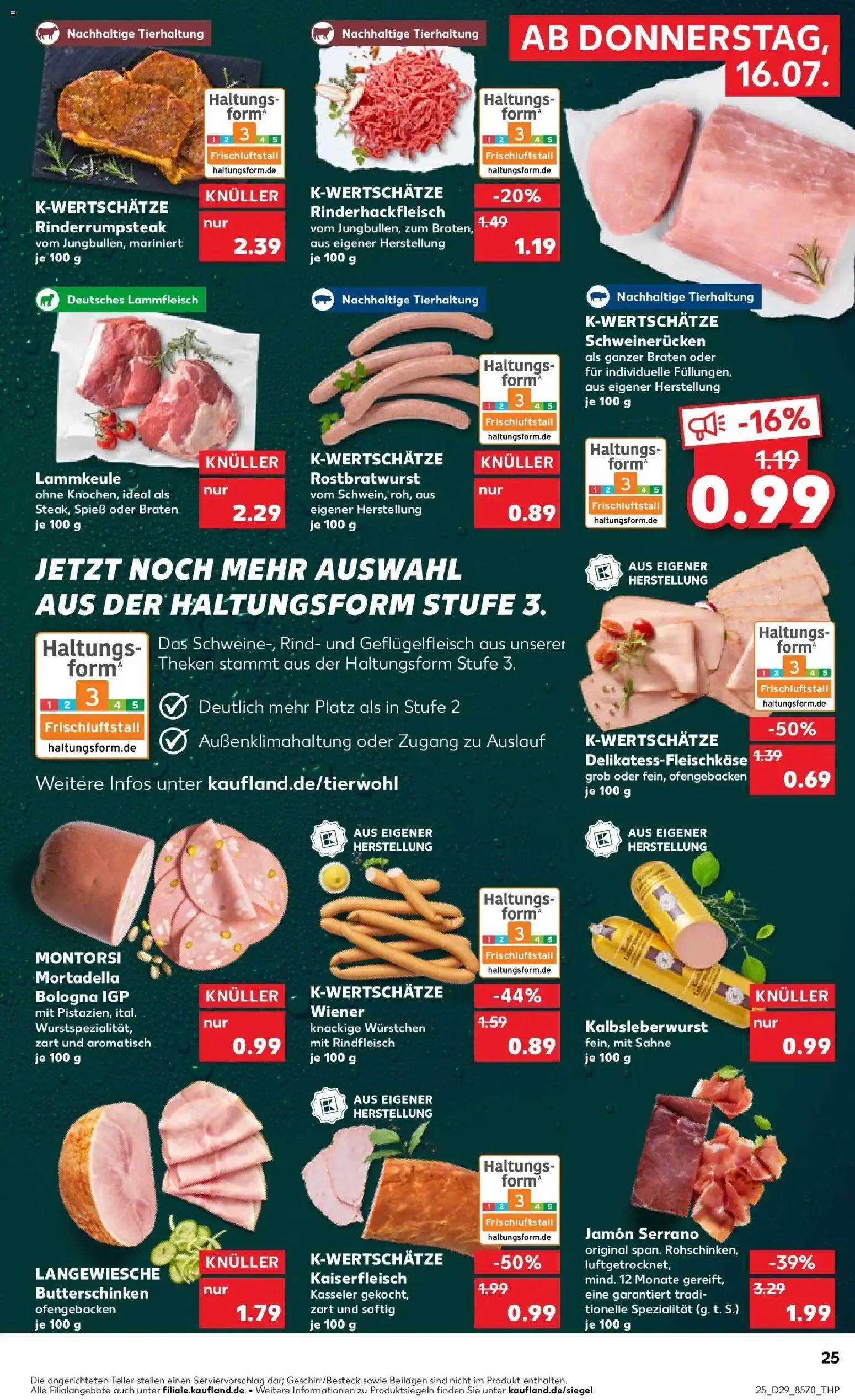 Kaufland Prospekt Rheinfelden (Baden) – gültig ab 13.07.2026 | Seite: 34 | Produkte: Lammkeule, Schweinerucken, Rindfleisch, Sahne